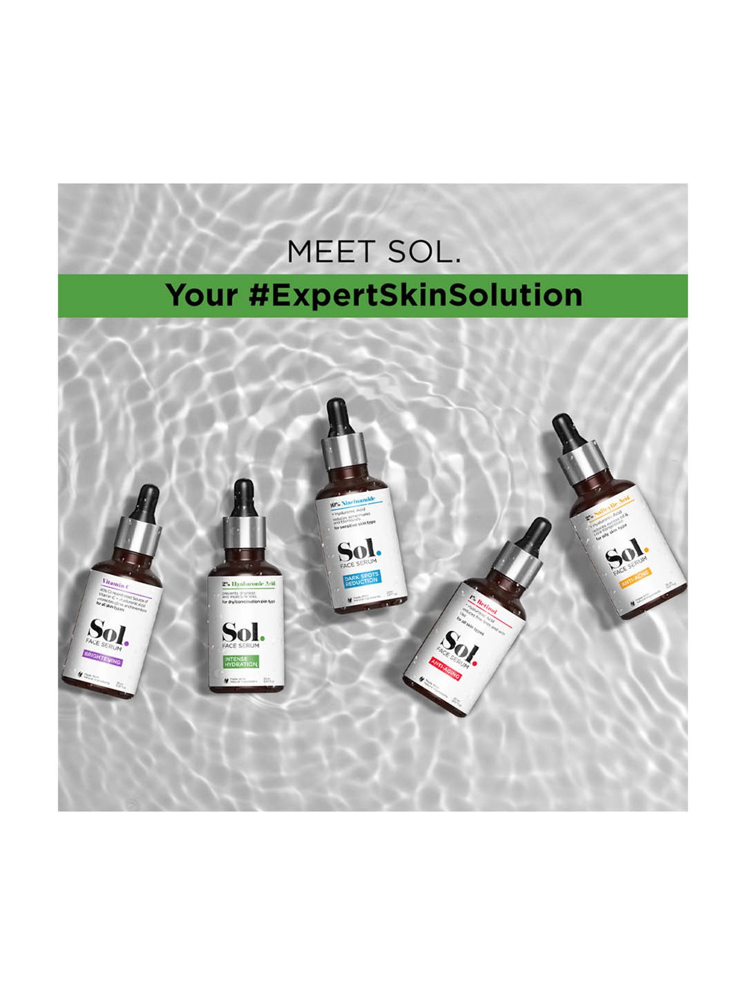 Sol. 2% Hyaluronic Acid Intense Hydration Face Serum - 20 ml