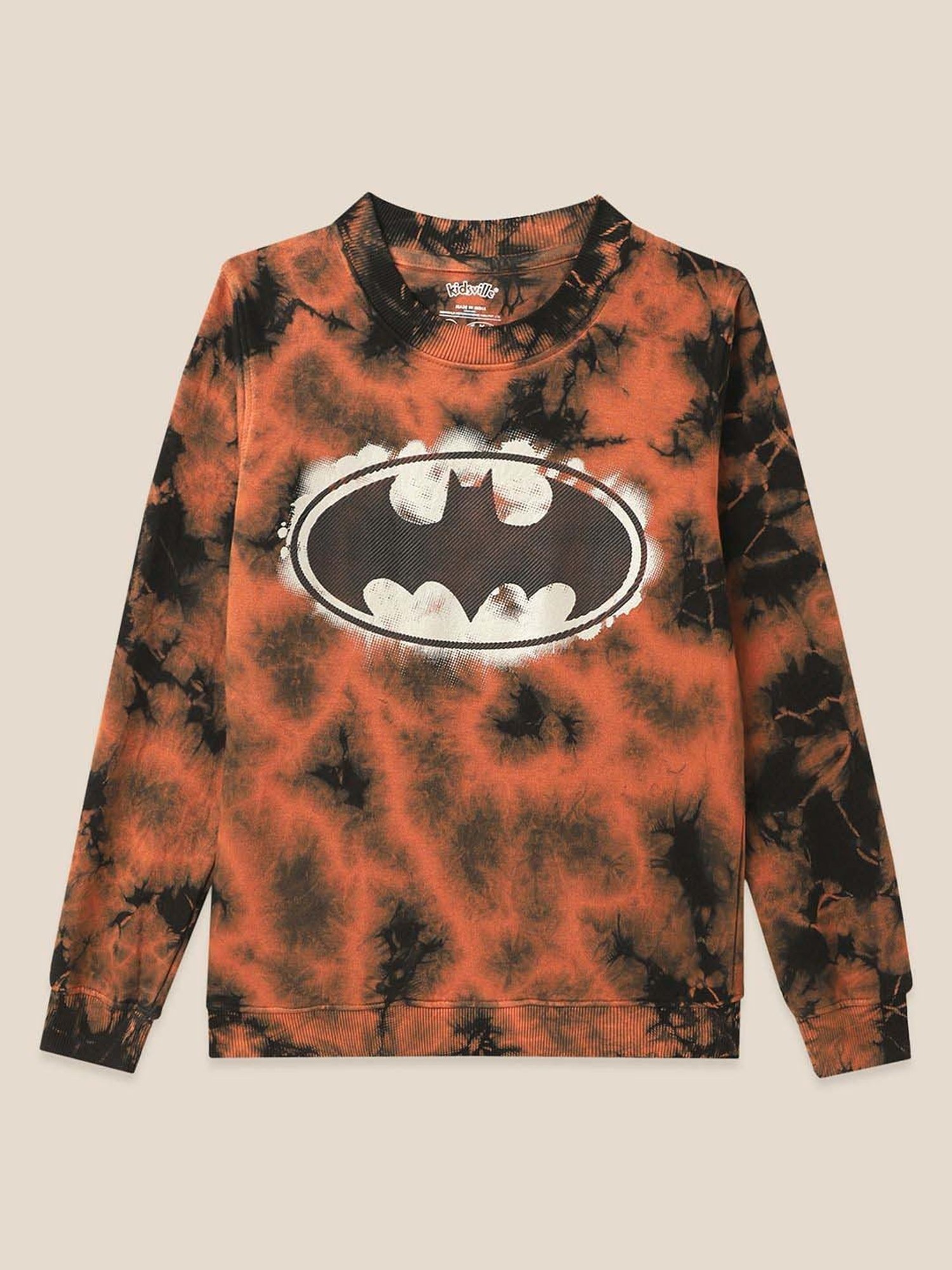 Kidsville Multicolor Cotton Printed Full Sleeves Batman Sweatshirt