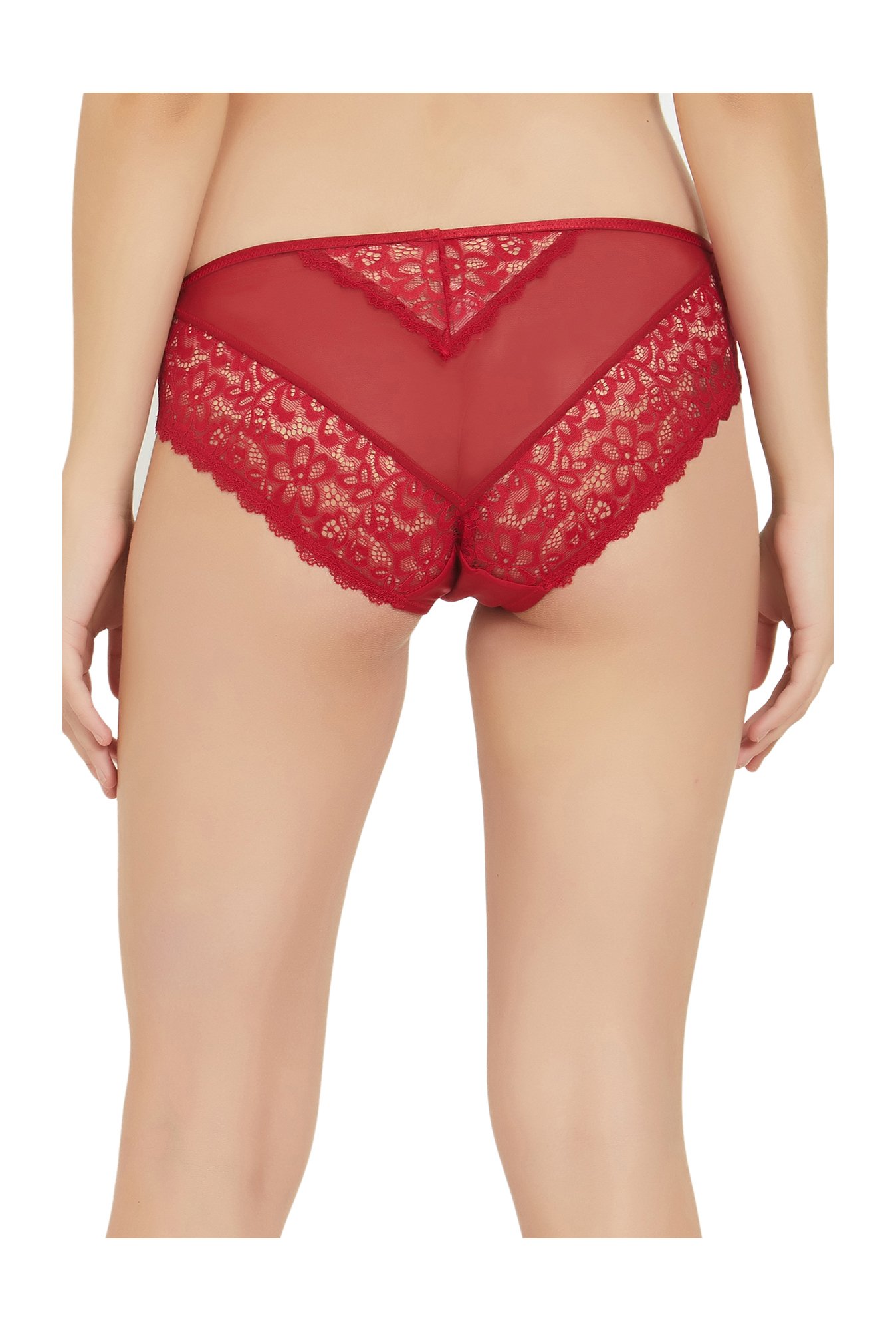 Soie Red Lace Bikini Panty