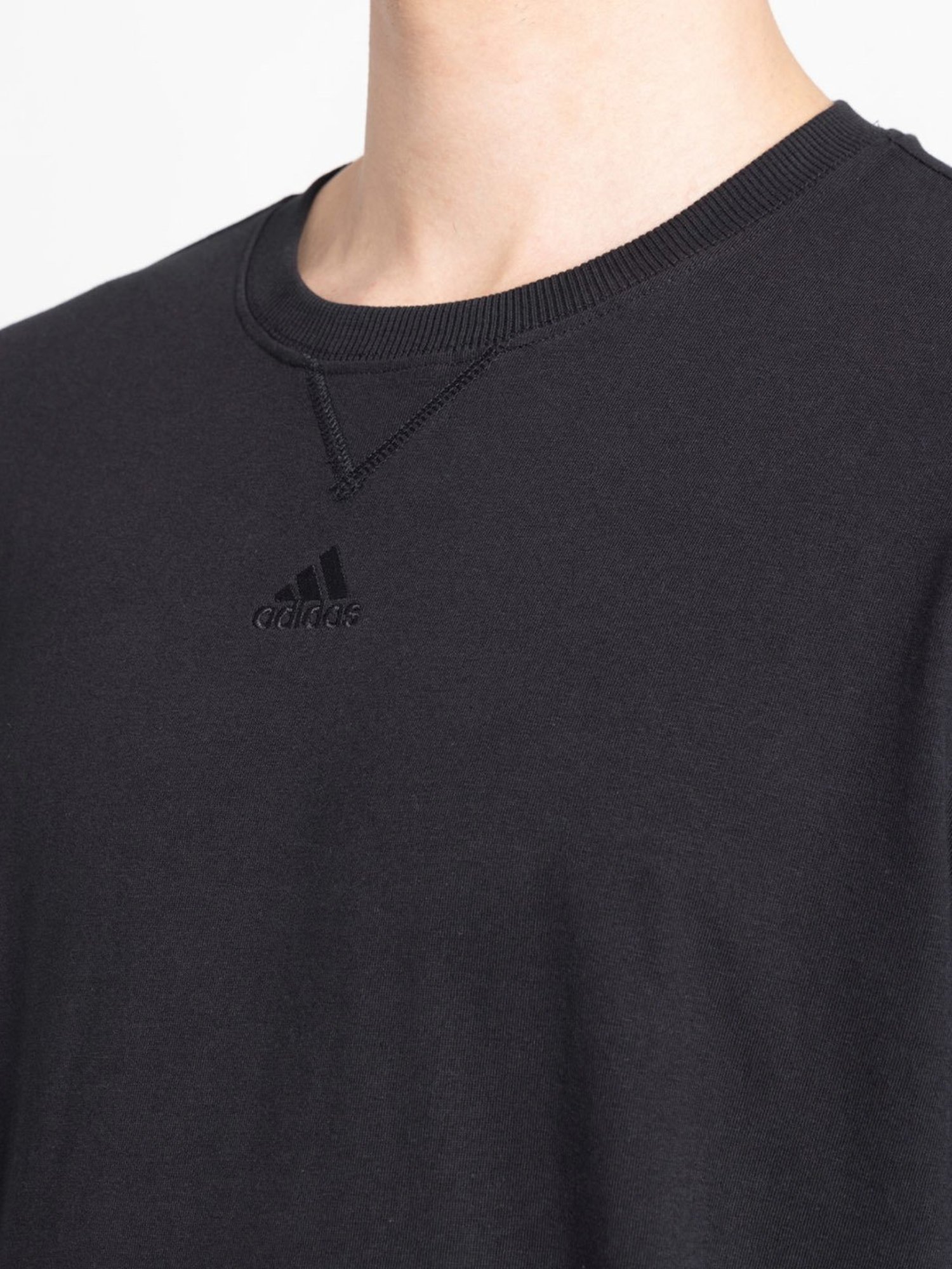 adidas ALL SZN Black Loose Fit Cotton Crew T-Shirt