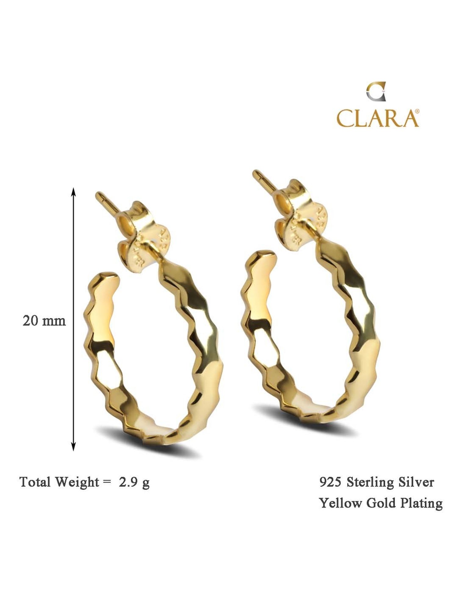 Clara 92.5 Sterling Silver Lily Earrings for Women