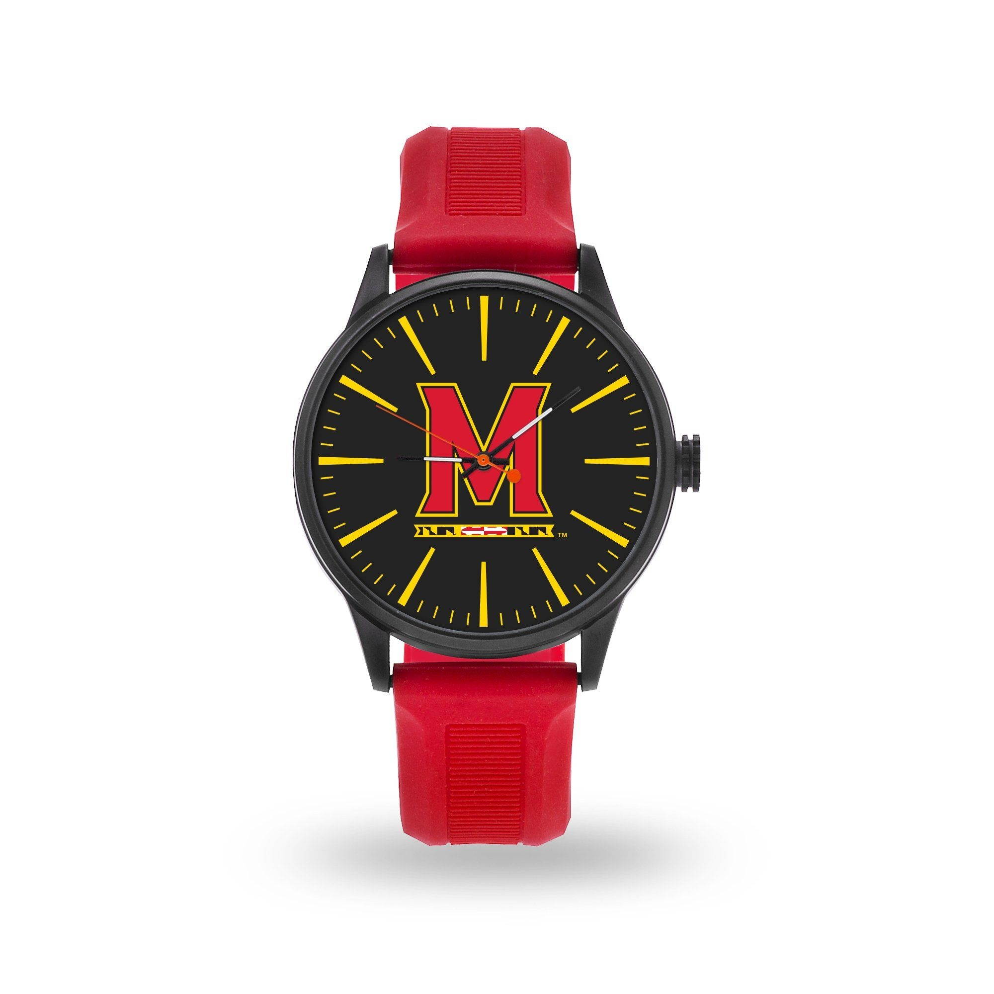 9" Black and Red NCAA Maryland Terrapins Cheer Watch with Band