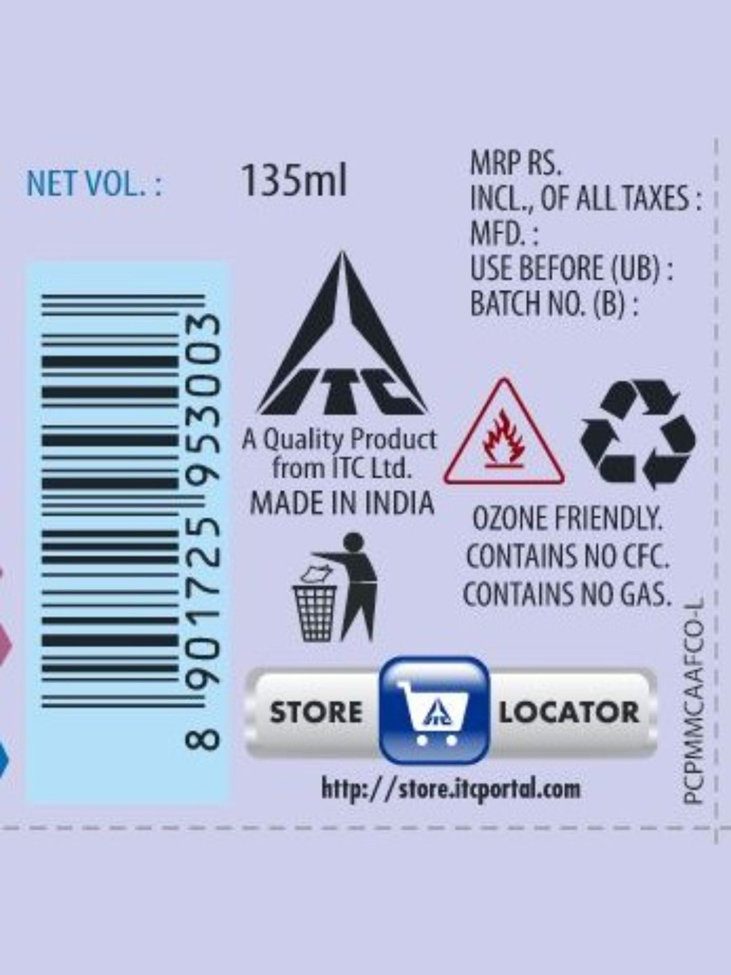 Engage G1 0% Gas Cologne Spray for Women - 165 ml