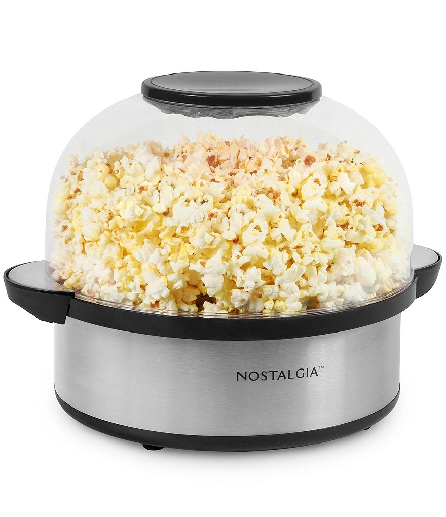 Nostalgia Electrics 6- Quart Stainless Steel Stirring Speed Popcorn Poppers