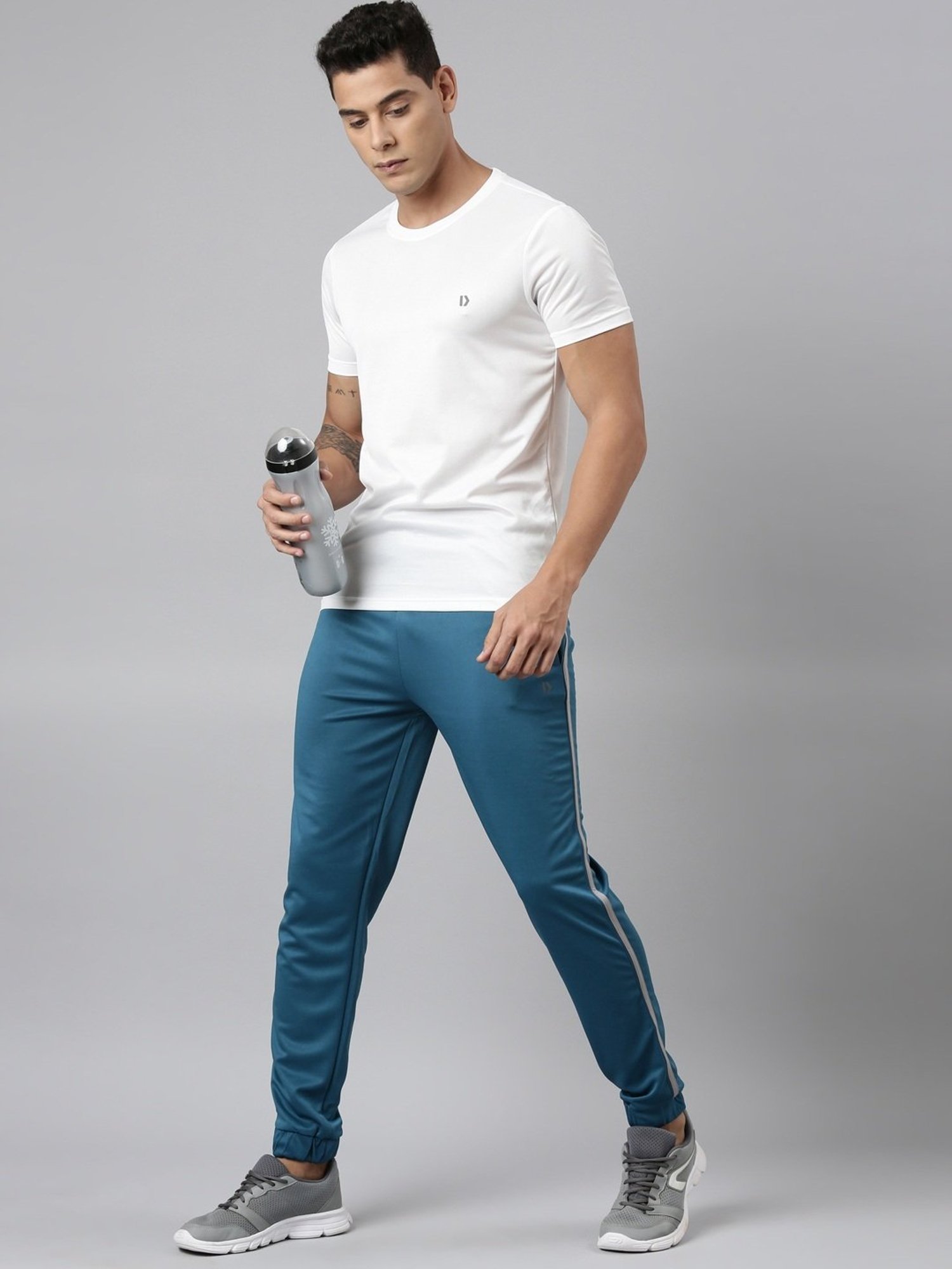 Dixcy Scott Originals Teal Cotton Regular Fit Sports Joggers