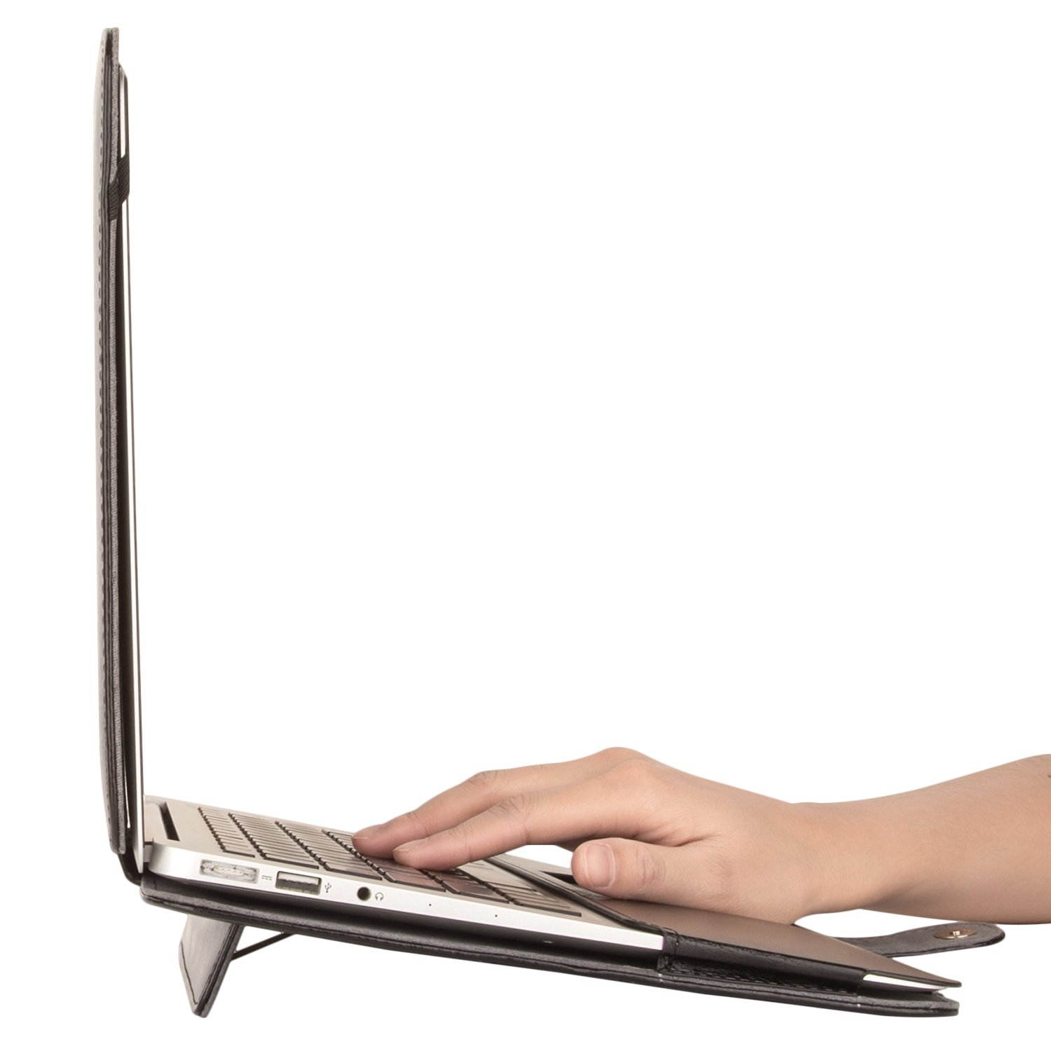 Mosiso Retina 15-Inch Premium Quality PU Leather Book Cover Clip On Sleeve Case Cover for MacBook Pro 15.4" with Retina Display A1398 (No CD-Rom Drive) with One Year Warranty