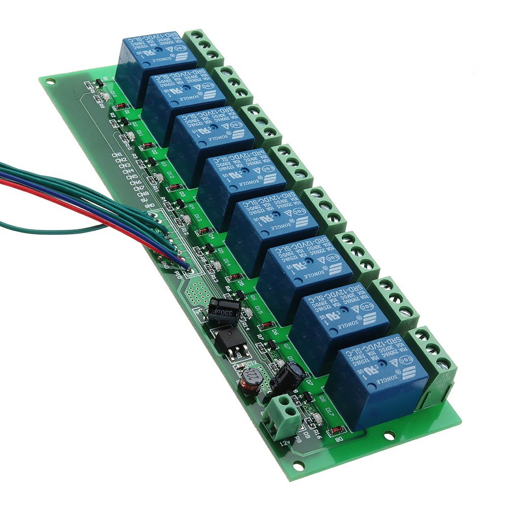 12V 8 Channels Capacitive Touch Switch Module With Relay And Self-locking Interlock Function