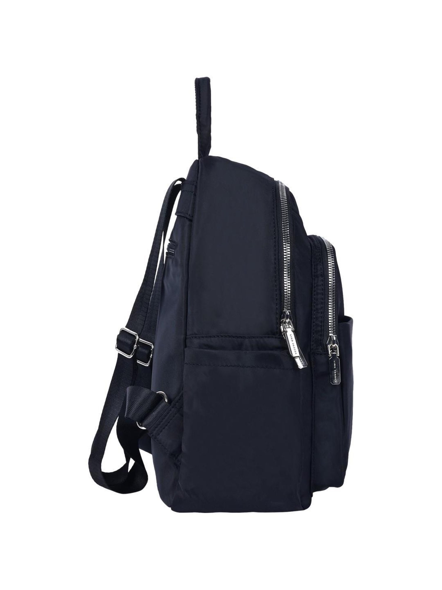 Lino Perros Black Synthetic Solid Backpack - 12.3 Ltrs