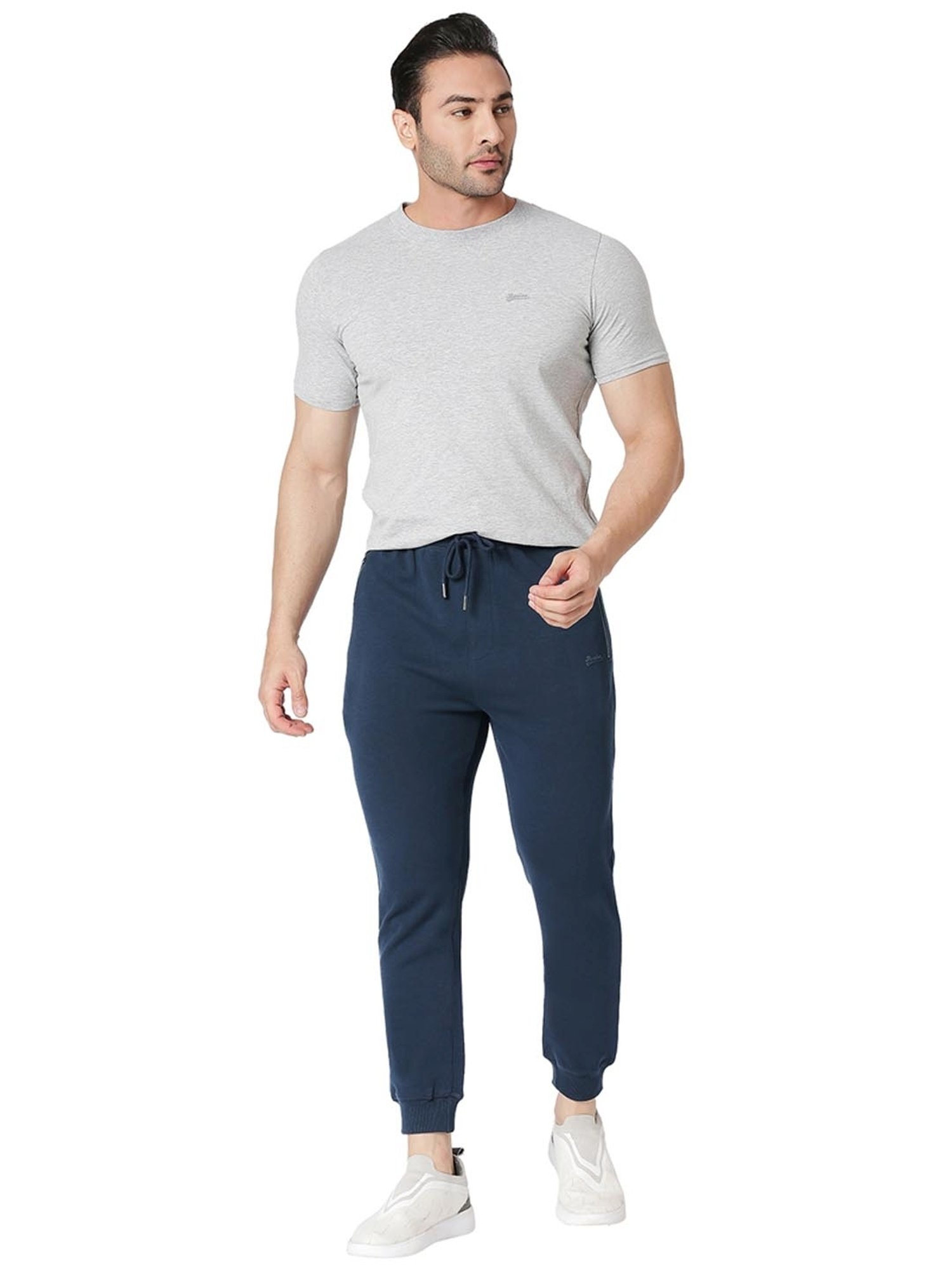 Basics Navy  Slim Fit Joggers