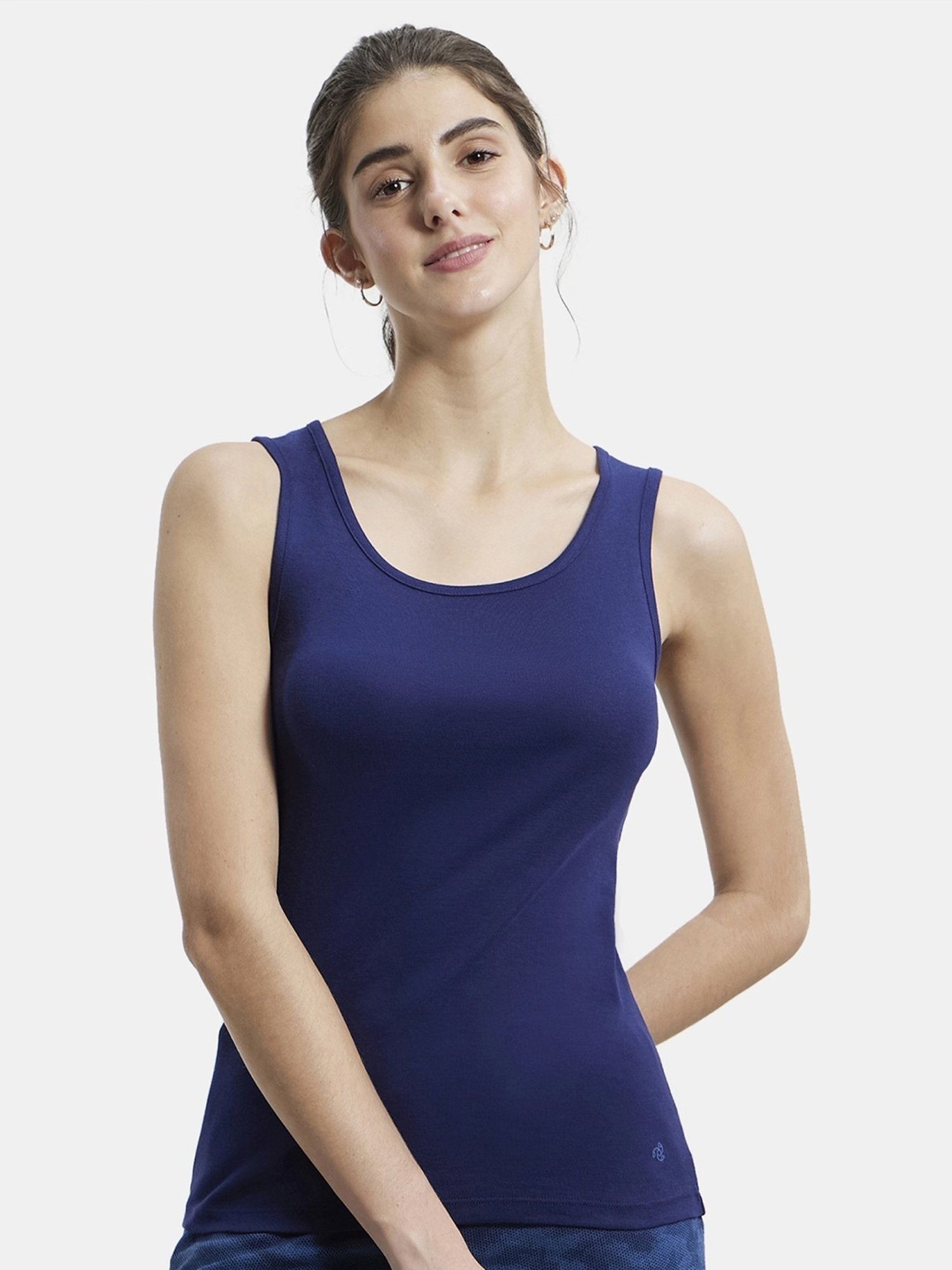 Jockey A113 Women's Super Combed Cotton Rib Fabric Slim Fit Solid Tank Top