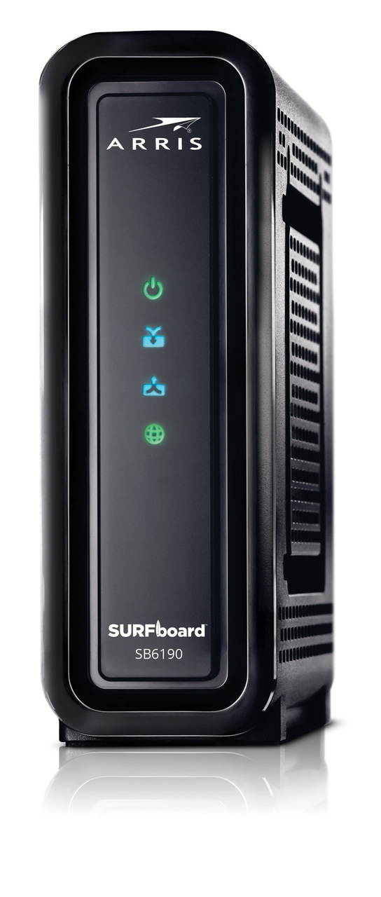 ARRIS SURFboard SB6190 BLK DOCSIS 3.0 Cable Modem - Retail Packaging - Black