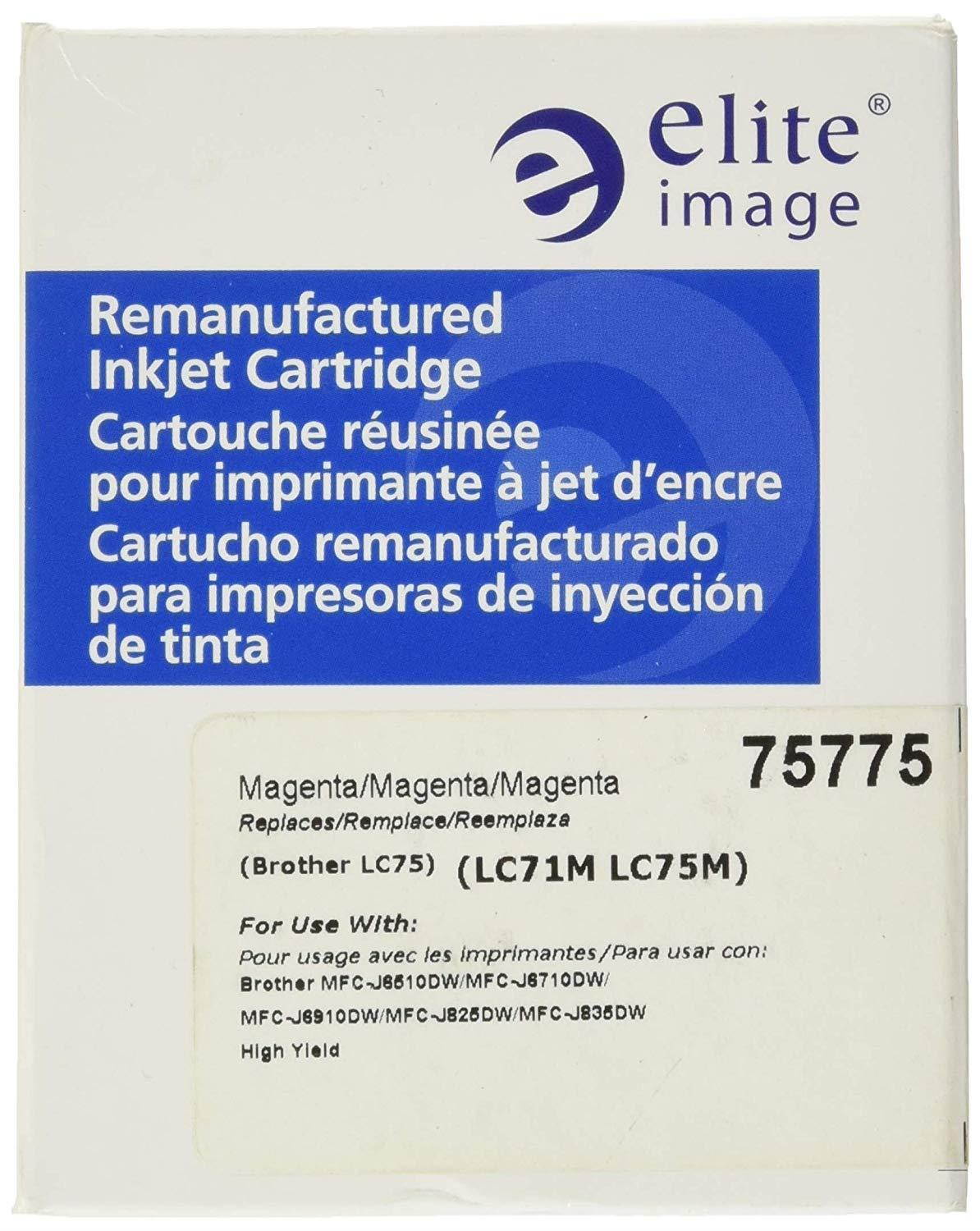Elite Image ELI75775 Compatible Ink-Jet Replaces Brother LC71M/LC75M, Magenta