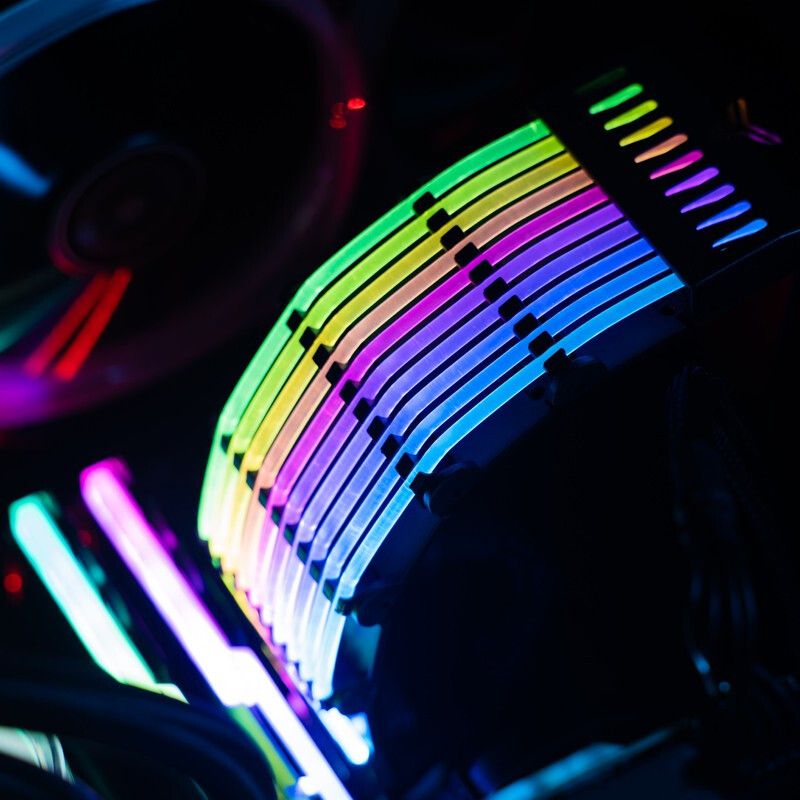 JONSBO DY-1 Rainbow Bridge, RGB Trunking Cover For 24Pin ATX Cable MOD Symphony Line, 5V Rainbow RGB M/B SYNC