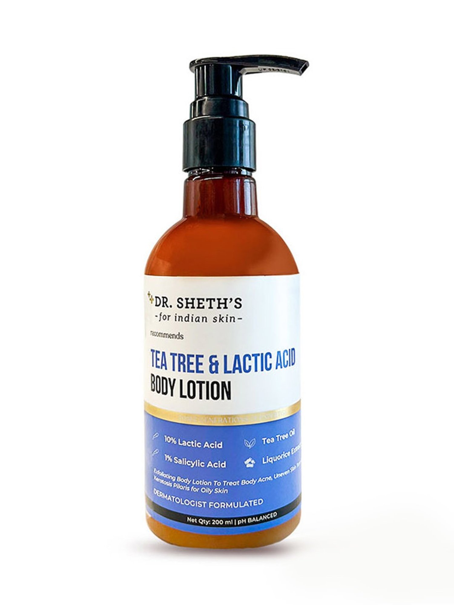 Dr. Sheth's Tea Tree & Lactic Acid Body Lotion - 200 ml