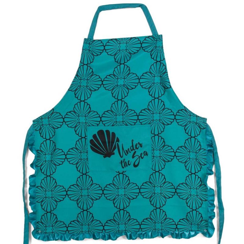 Seven20 Disney The Little Mermaid Ariel Teal Scallop Kitchen Apron