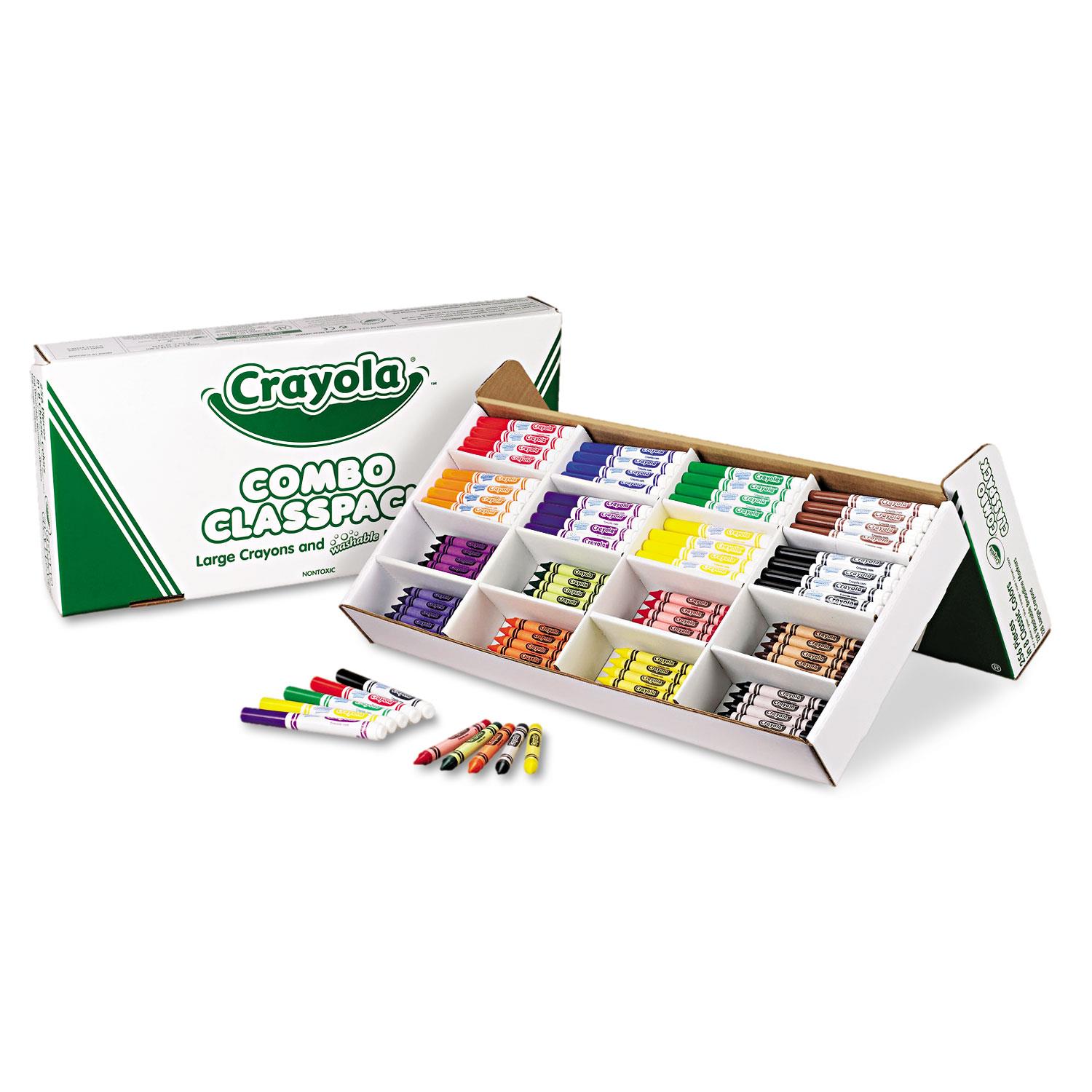 Crayola. 523348 Classpack Crayons w/Markers, 8 Colors, 128 Each Crayons/Markers, 256/Box