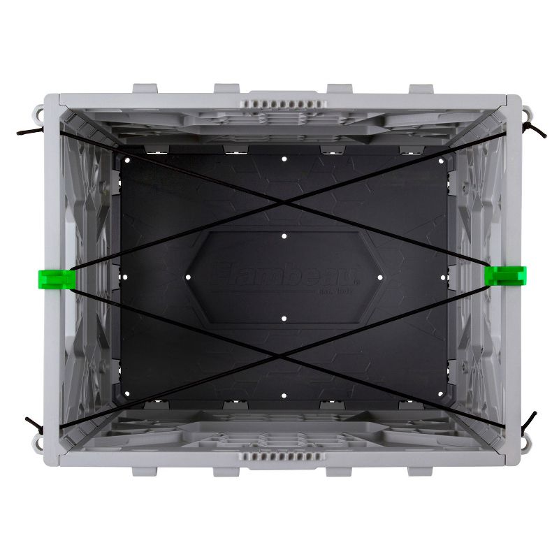 Flambeau Outdoors 455TK Multi-Purpose Storage Tuff Krate with Shock Cords Stays for Kayaking and Fishing, Gray