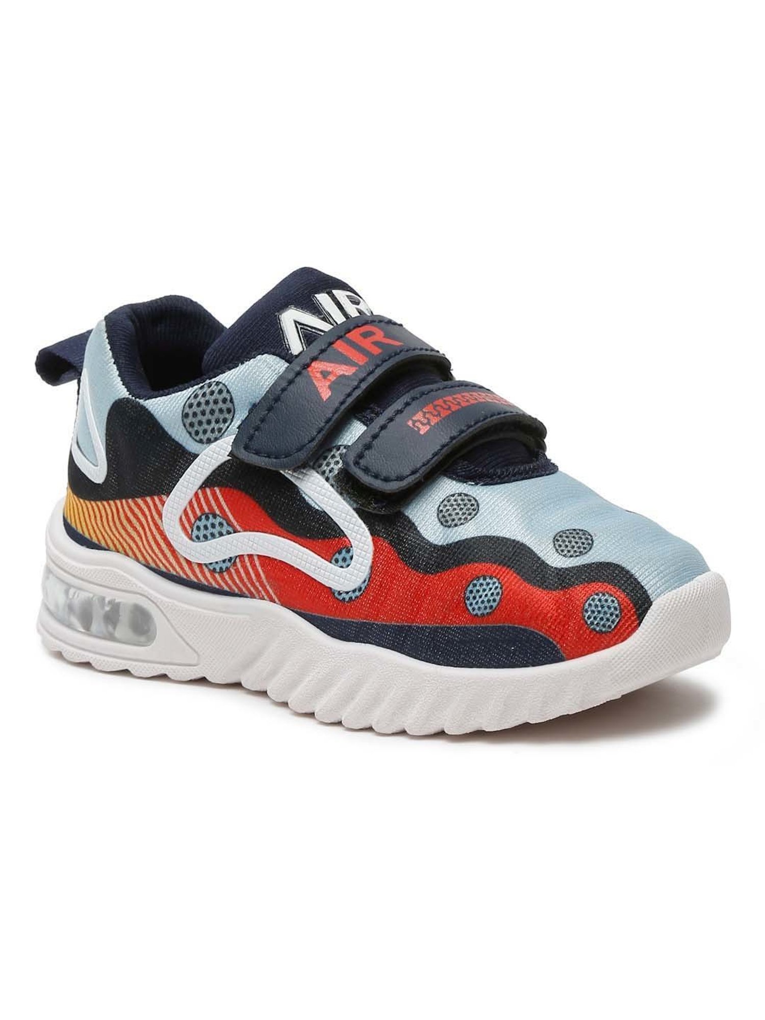 Tiny Bugs Kids White & Red Casual Sneakers