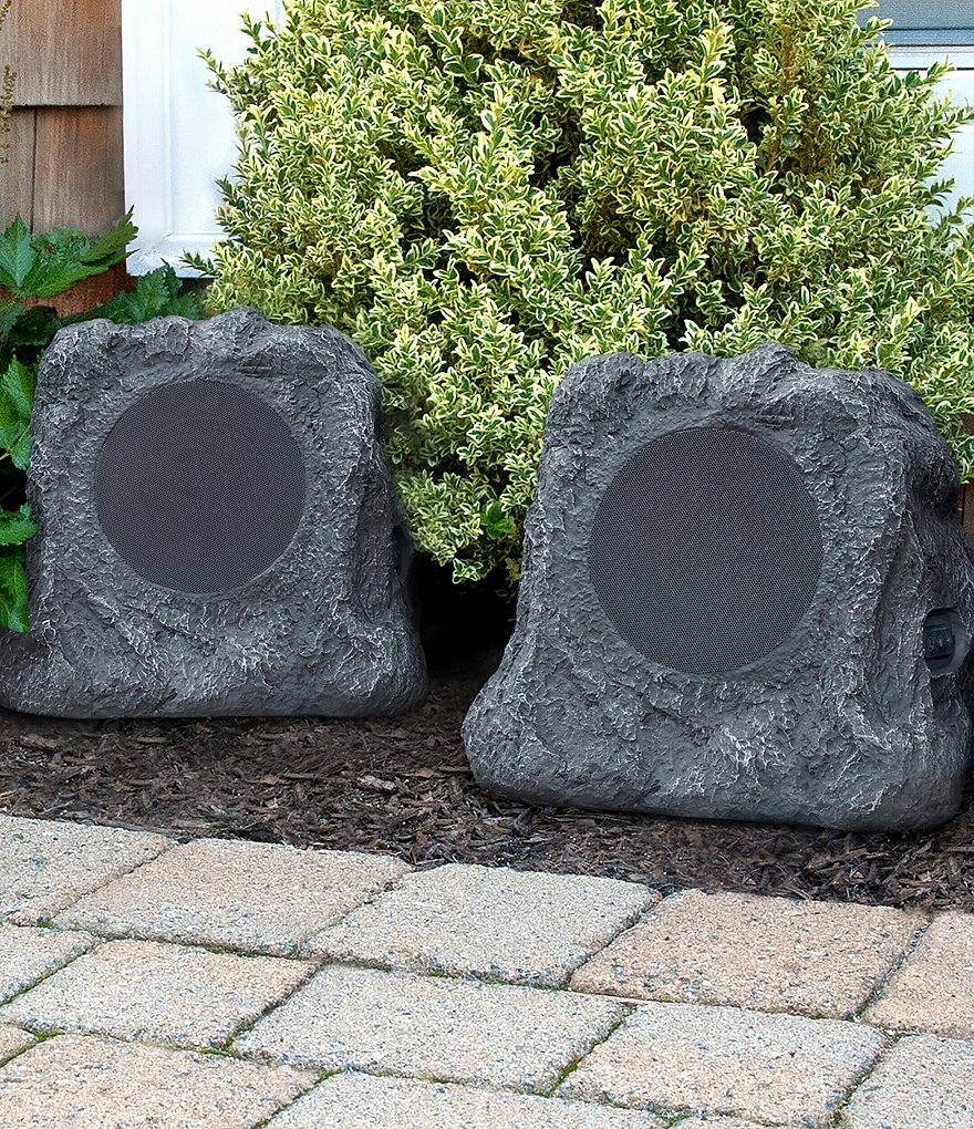Innovative Technology Victrola Wireless Waterproof Rechargeable Bluetooth Outdoor Rock Speakers