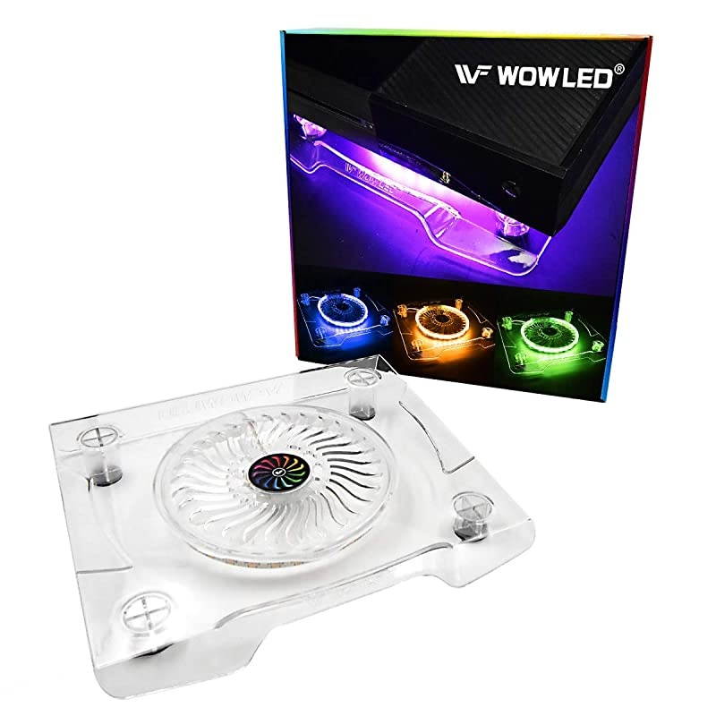 Upgrade USB RGB LED Cooler Cooling Fan Stand MultiColor LED Light Cooler Pad Stand Accessories for PS4 Playstation 4 Pro PS4 Slim Xbox One X Notebook Laptop Consoles