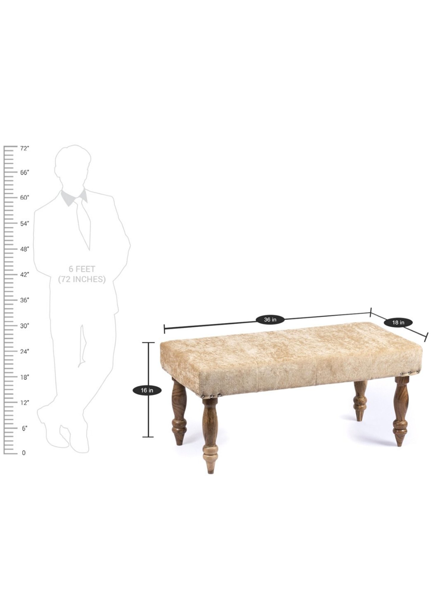 Picardy Vanity Stool Fabric/Antique Pearl - Acme Furniture