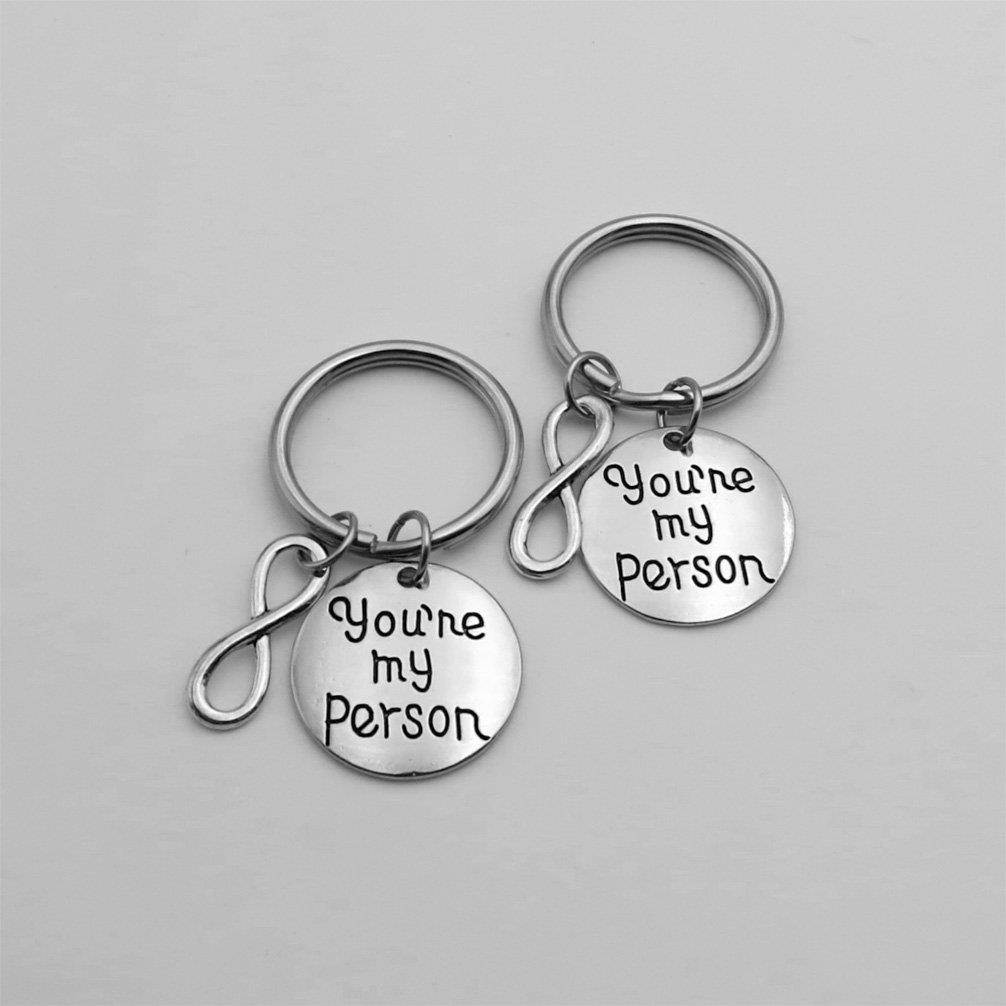 2pc Infinity You Are My Person Keychain Best Friend Key Chain