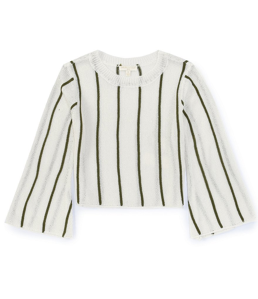 Chelsea & Violet Big Girls 7-16 Flare Sleeve Striped Sweater