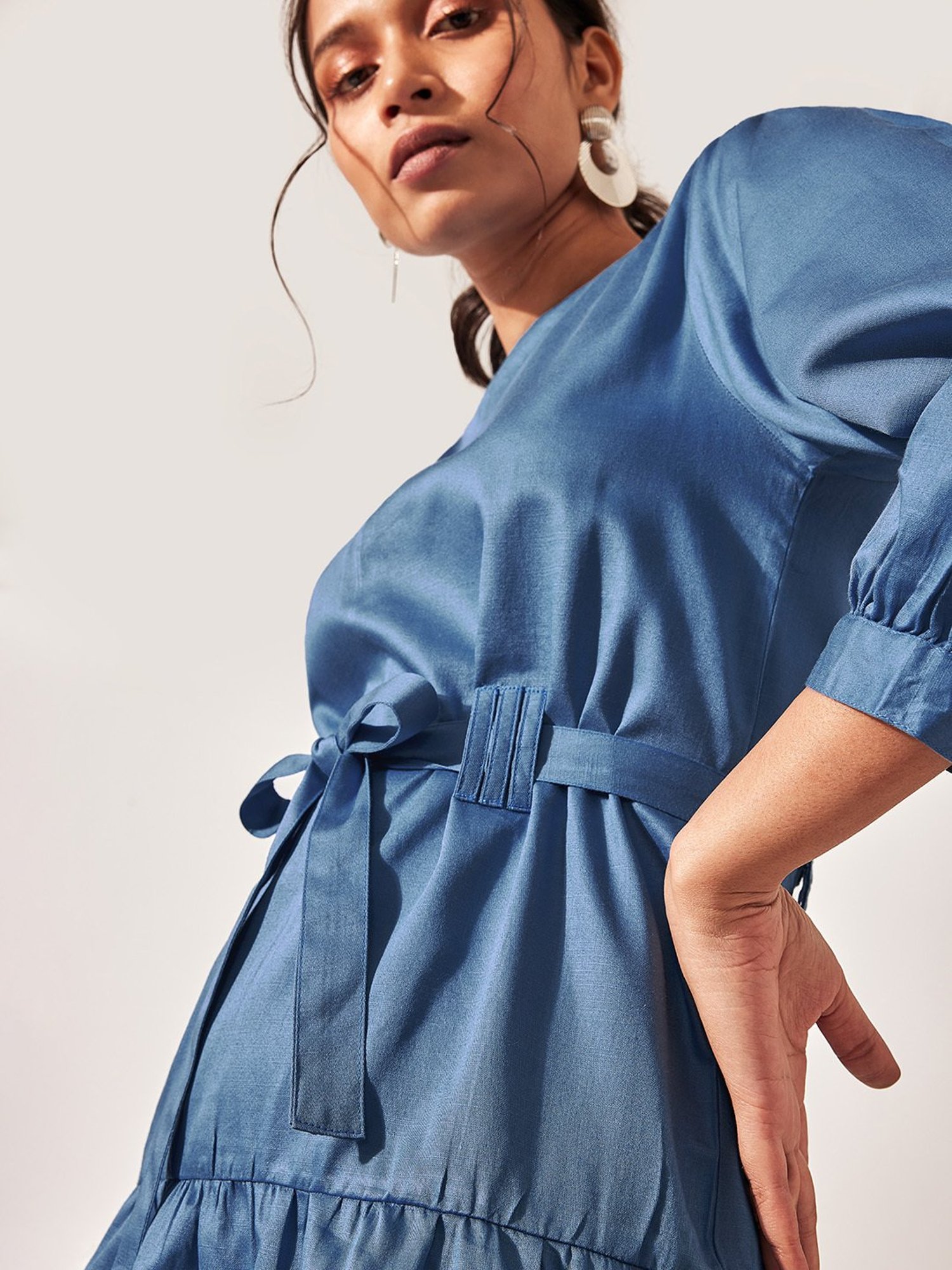 The Label Life Blue Skater Dress