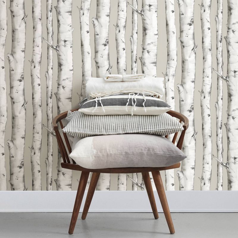 Brewster Downy Birch Peel & Stick Wallpaper