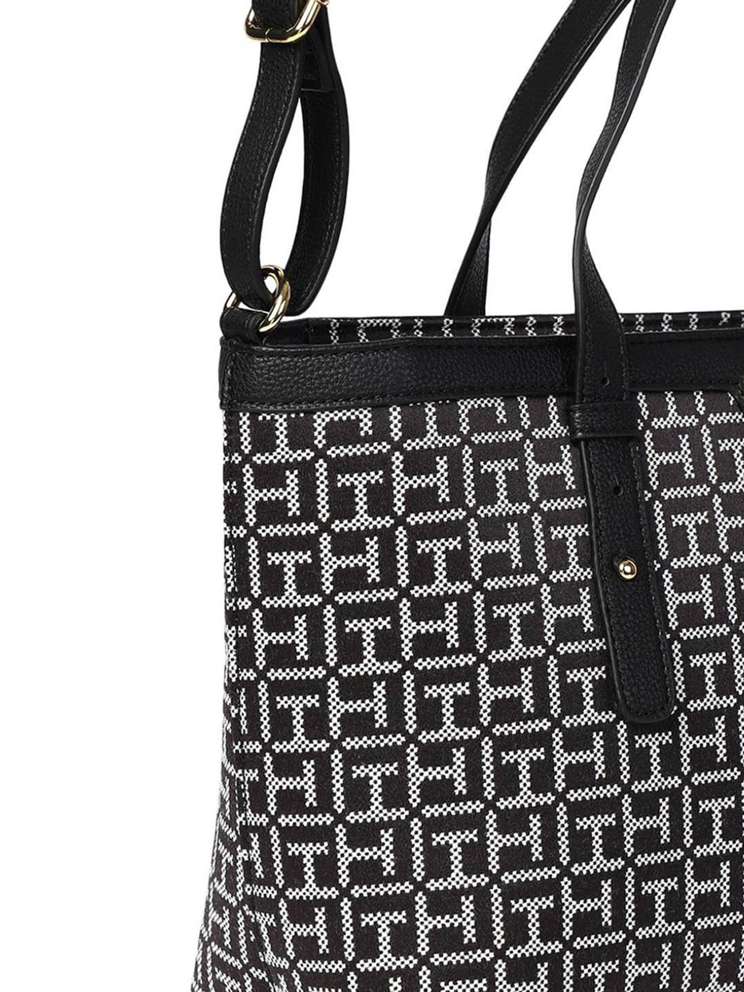 TOMMY HILFIGER Black WILDER II Logo Bowler Bag