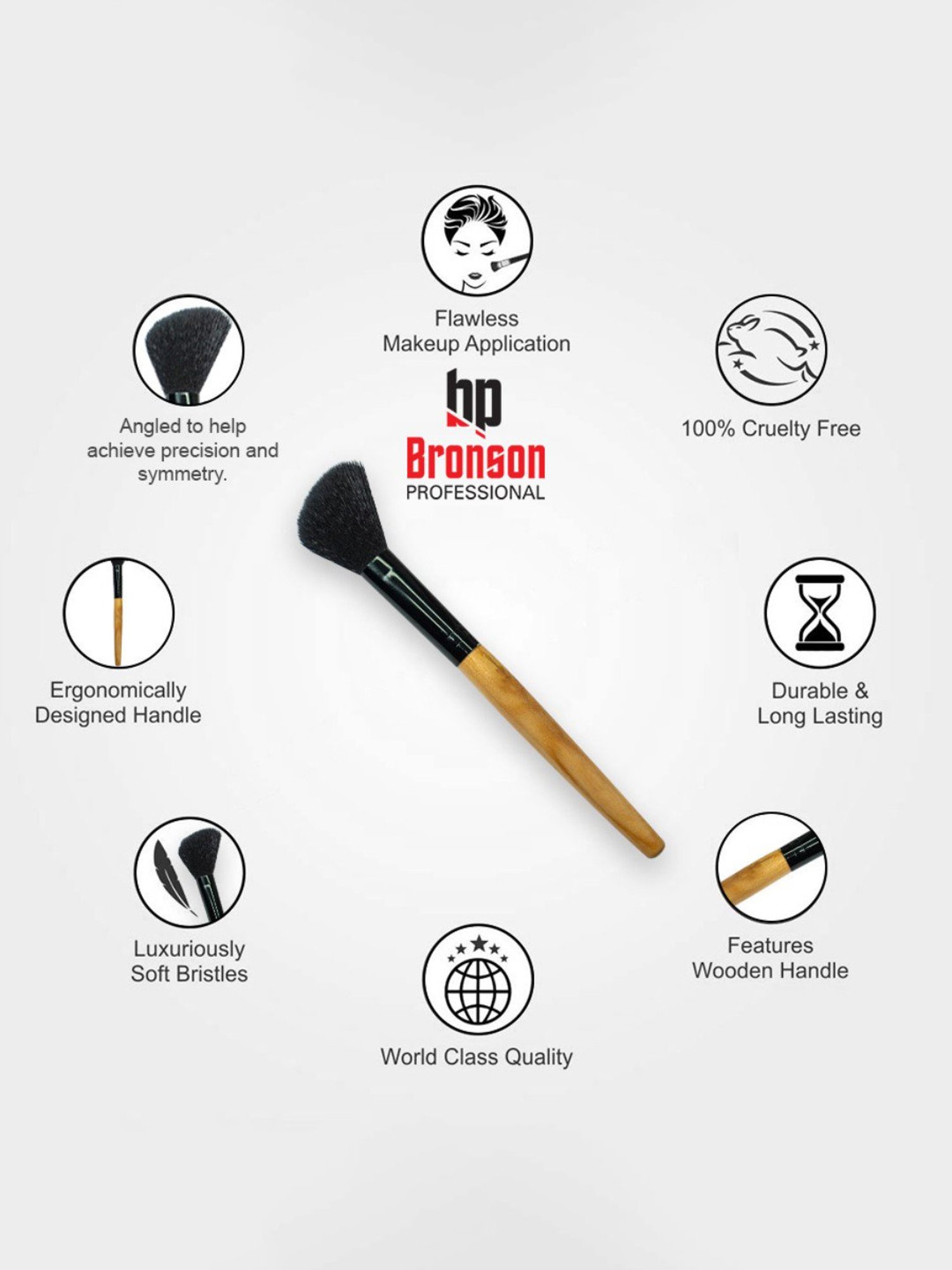 Bronson Professional Angled Makeup Brush