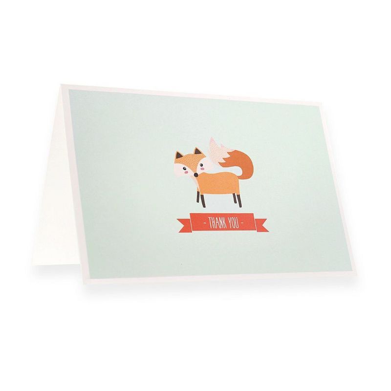 Best Paper Greetings 48 Pcs Thank You Cards Bulk Set, Woodland Animals Thank You Notes with Envelopes