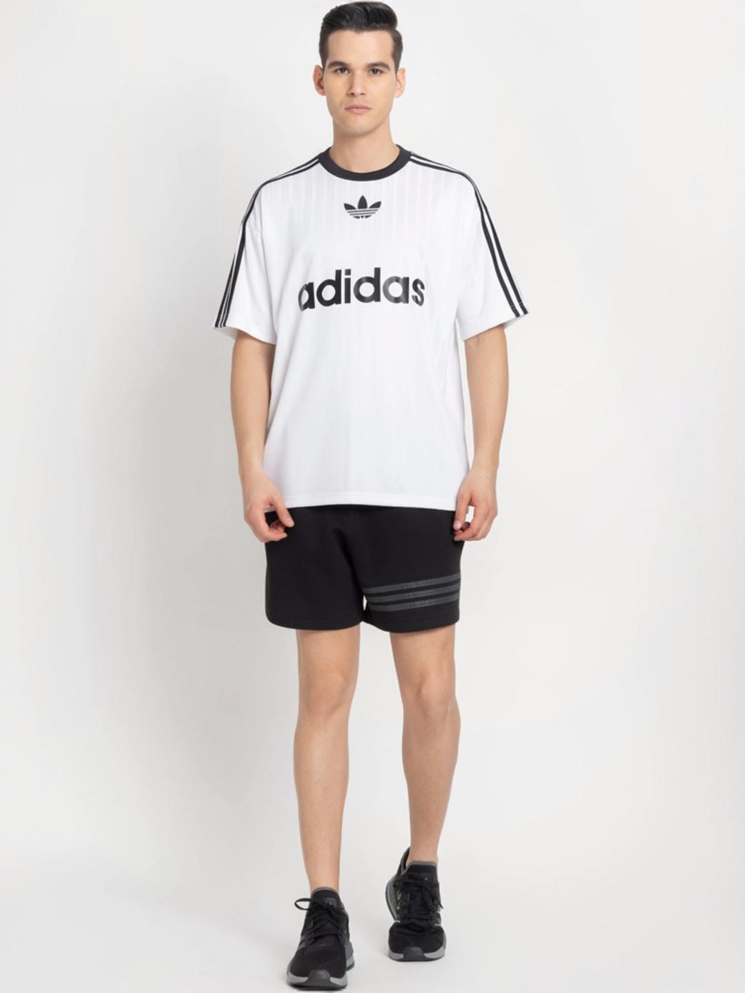 Adidas Originals White Regular Fit Printed T-Shirt