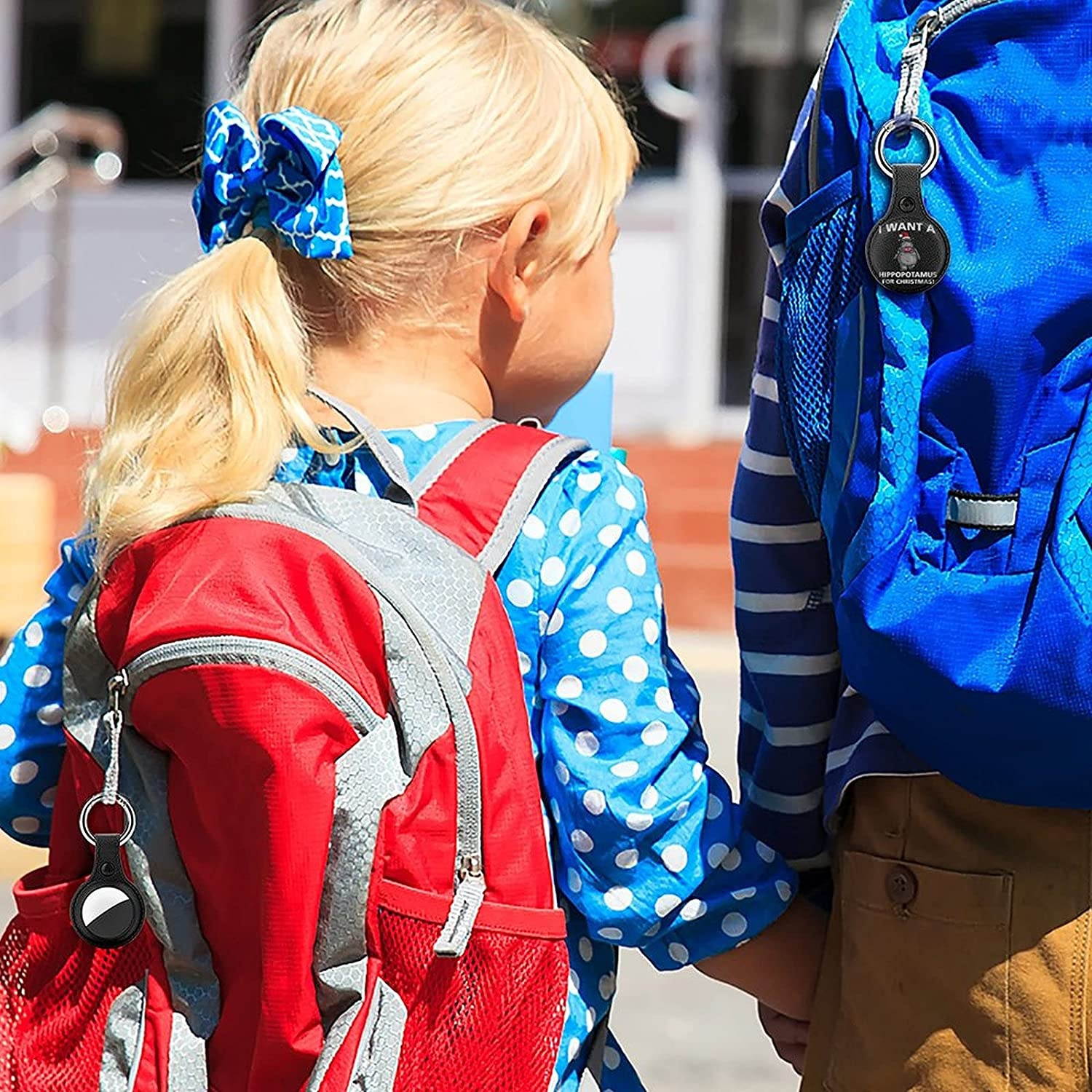 I Want A Hippopotamus for Christmas2 Protective Case for AirTag, Anti-Scratch Protective Skin Cover with Keychain, Compatible with AirTags 4PCS