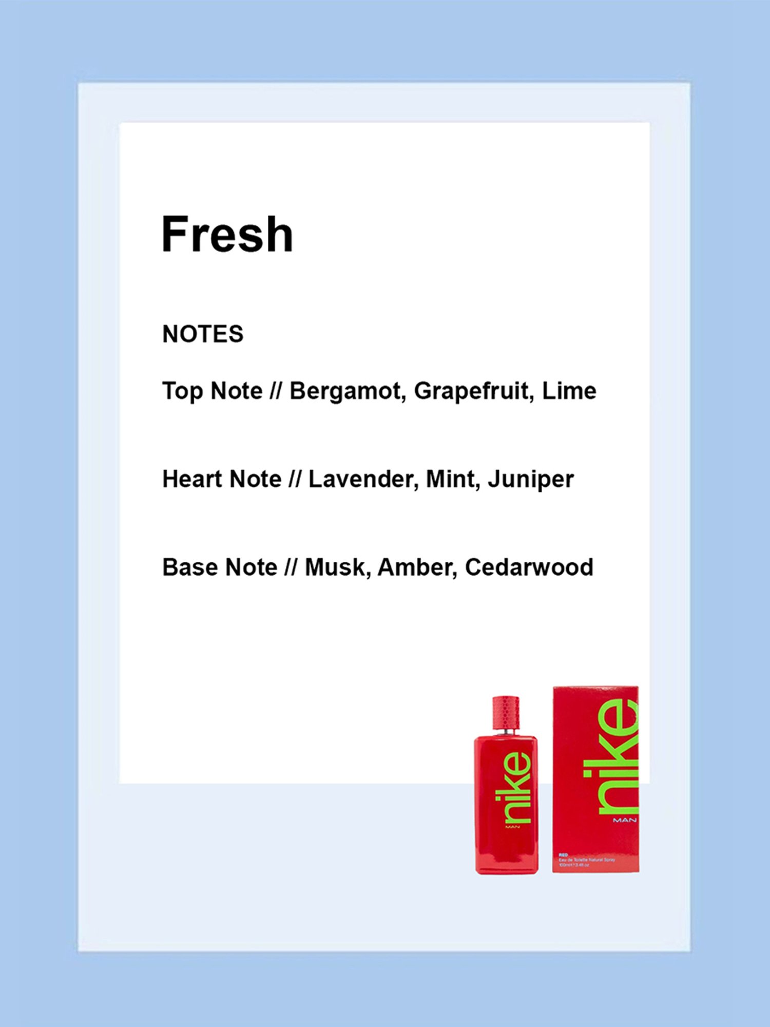 Nike Red Eau de Toilette for Men - 100 ml