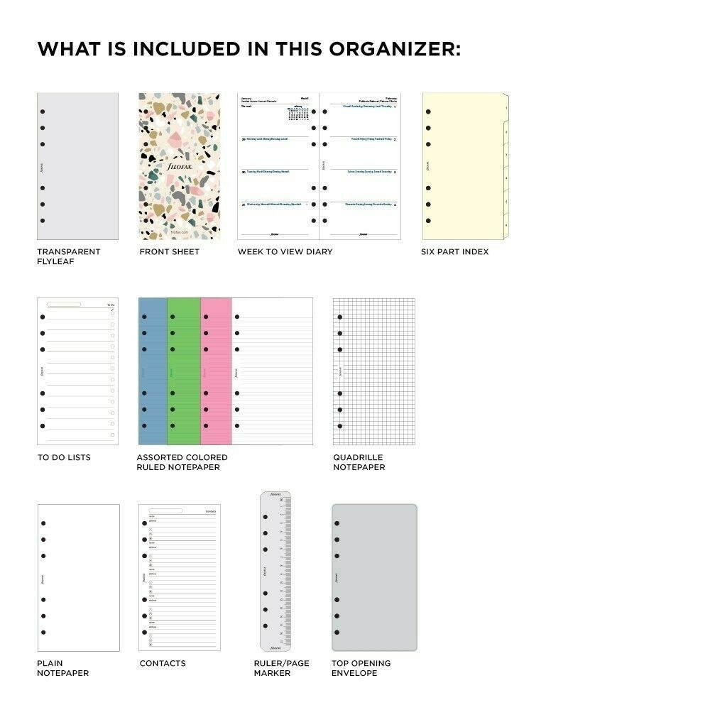 Filofax Architexture Terrazzo Personal Organizer/planner - 029701