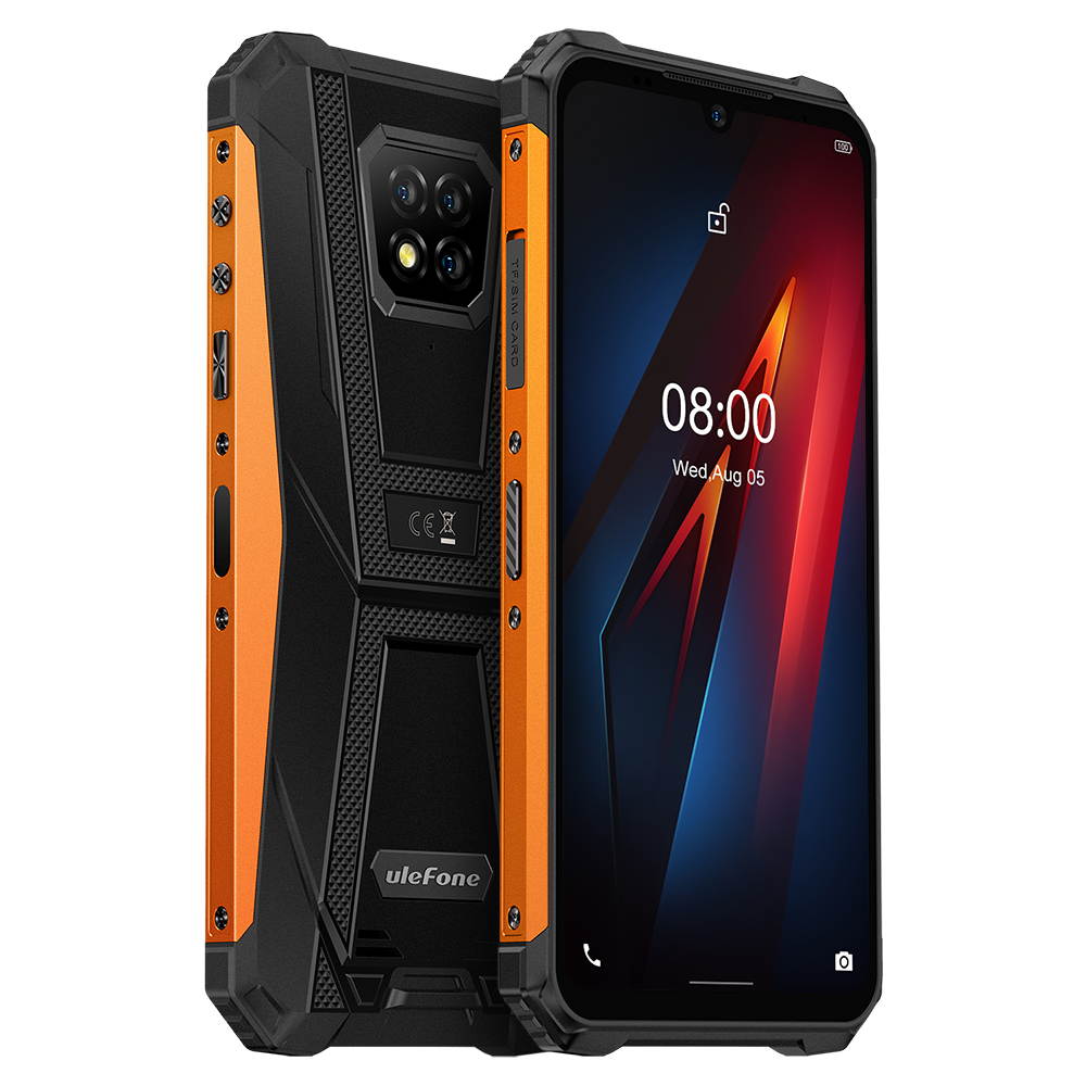Ulefone Armor 8 Rugged Phones Unlocked, Helio P60 Octa-core 4GB + 64GB Android Phone Unlocked, 16MP Triple Rear Camera + 8MP Front Camera, 6.1" HD+ 5580mAh Battery Global 4G Unlocked Smartphone