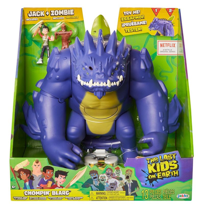 The Last Kids on Earth Chompin' Blarg 9" Action Figure Playset with Jack and Zombie Action Figures