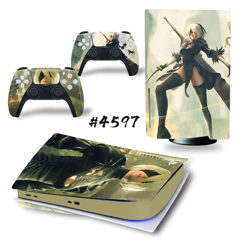 NieR Automata PS5 Standard Disc Edition Skin Sticker Decal Cover for PlayStation 5 Console & Controllers PS5 Skin Sticker Vinyl