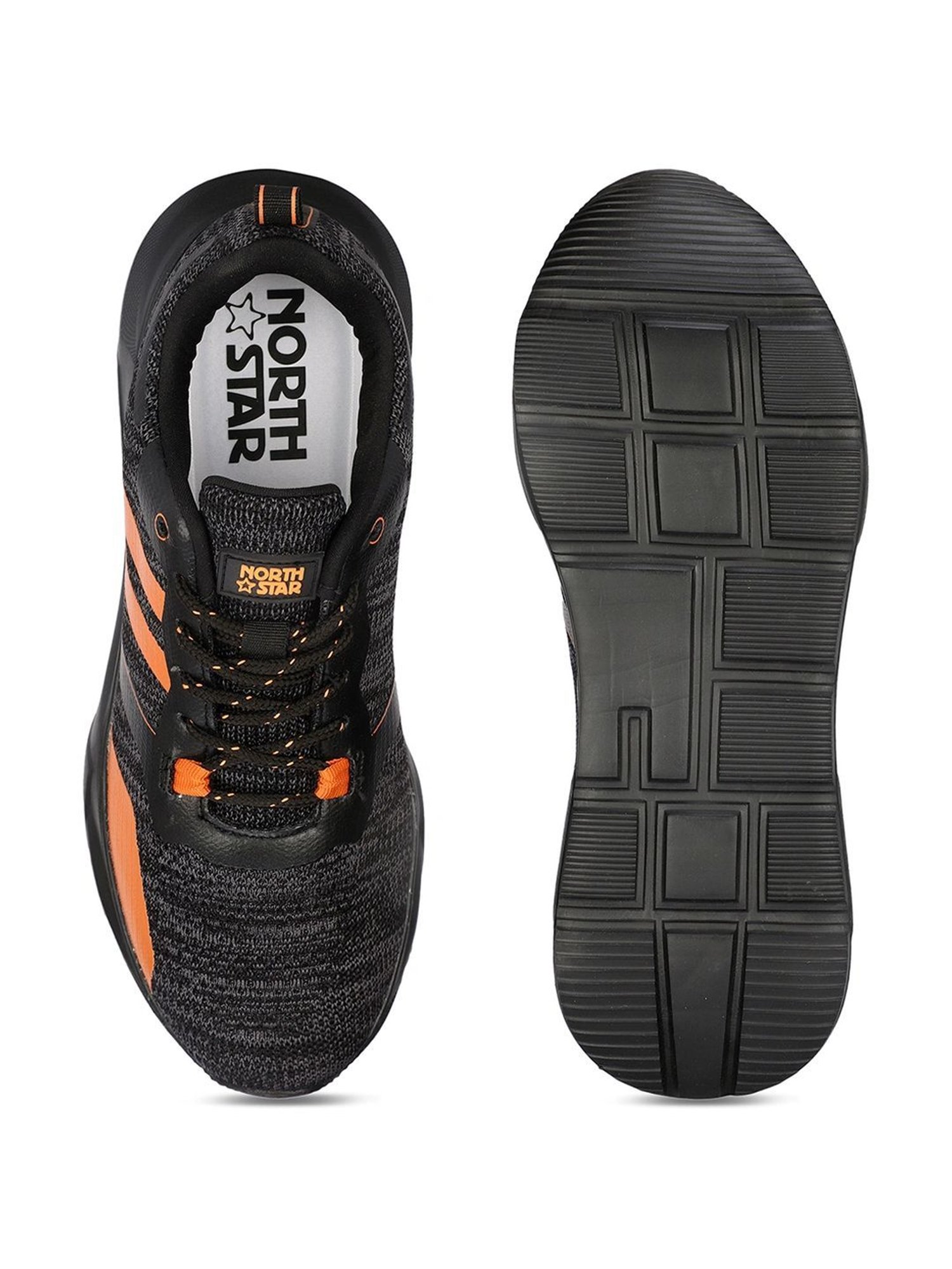 North Star by Bata Men's KLONDIKA Black Running Shoes