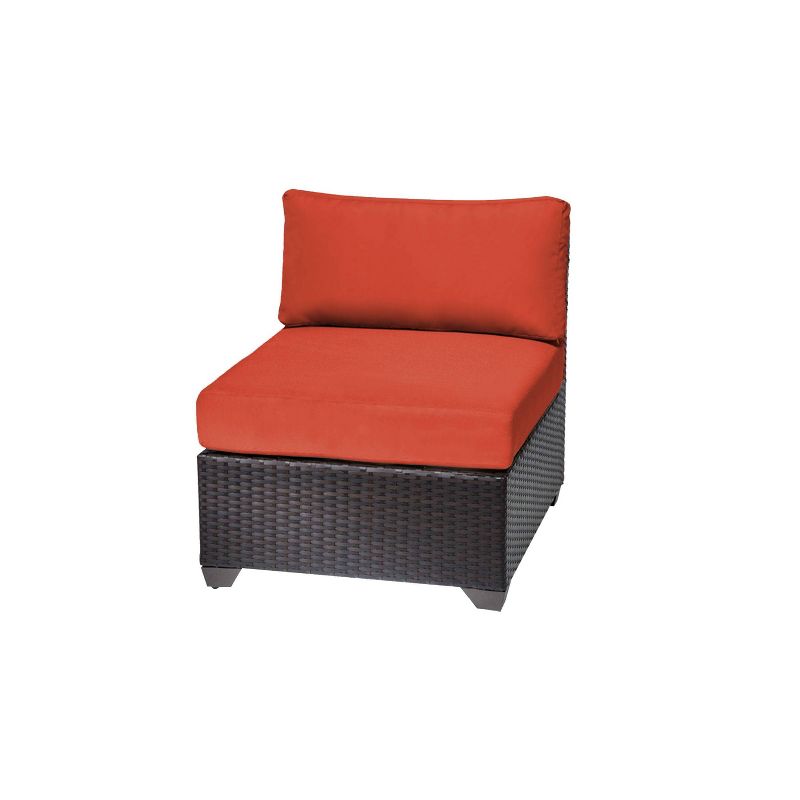 Barbados 14pc Patio Sectional Seating Set with Cushions - Tangerine - TK Classics