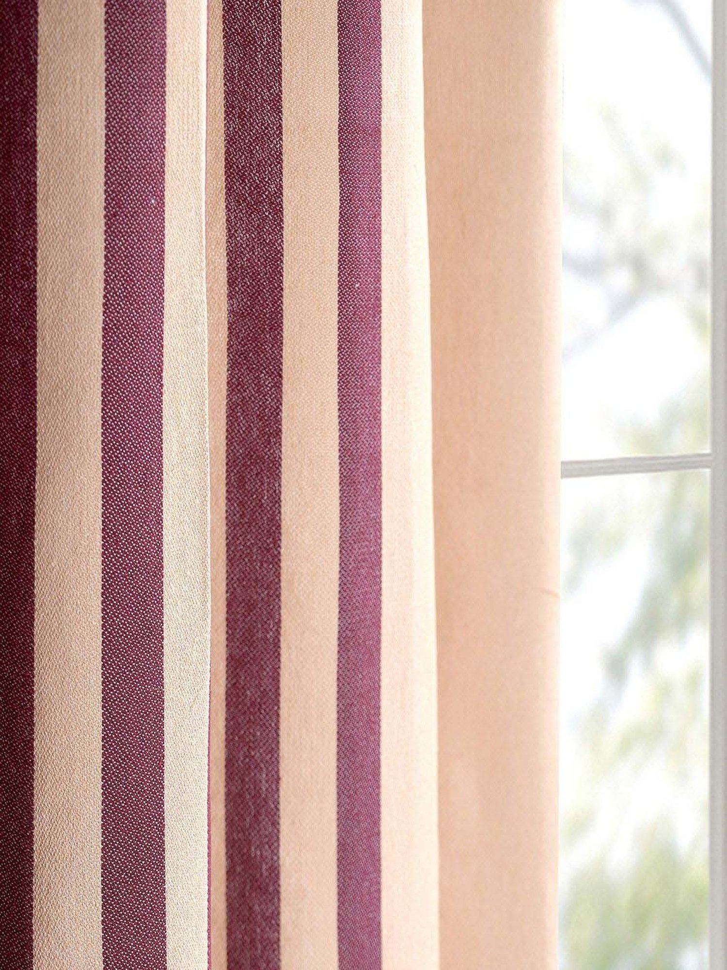 Saral Home Easy Living Maroon Cotton 224 GSM Curtain