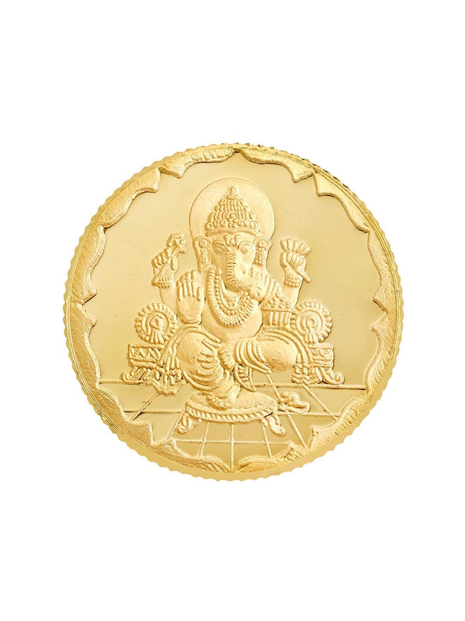 Bangalore Refinery Lord Ganesha 22k (916) 4gm Gold Coin