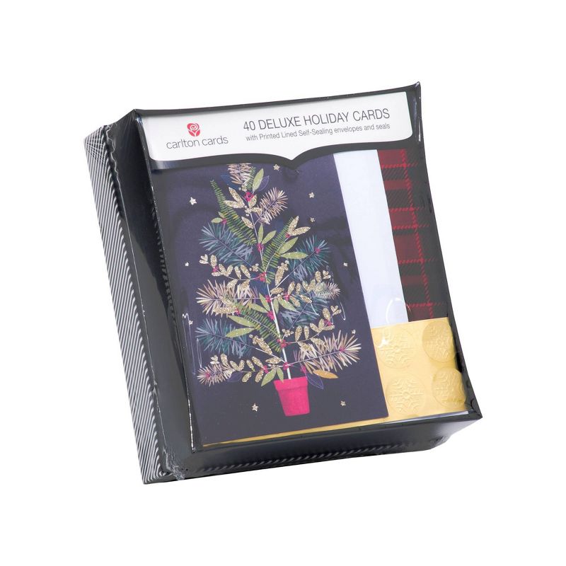Carlton Cards 40ct Tree with Dark Background Boxed Cards