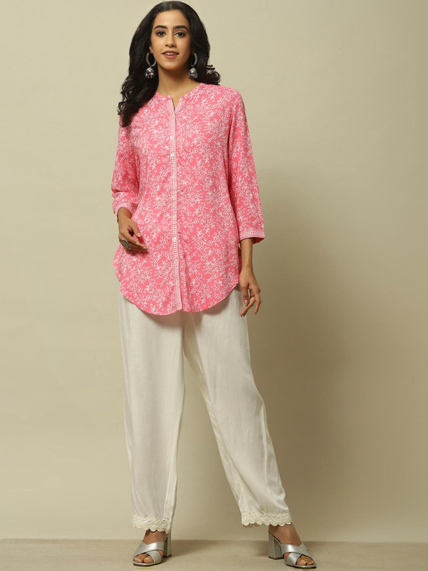 Rangriti Pink Printed Tunic