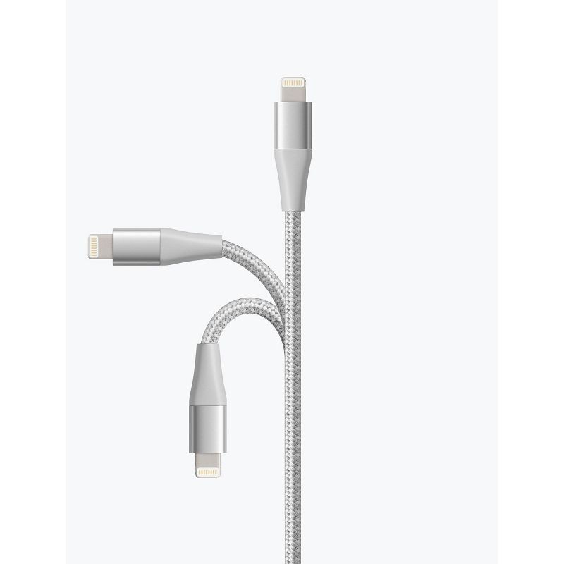 Anker 3' Powerline+ II Braided USB-A to Lightning  Cable - Silver