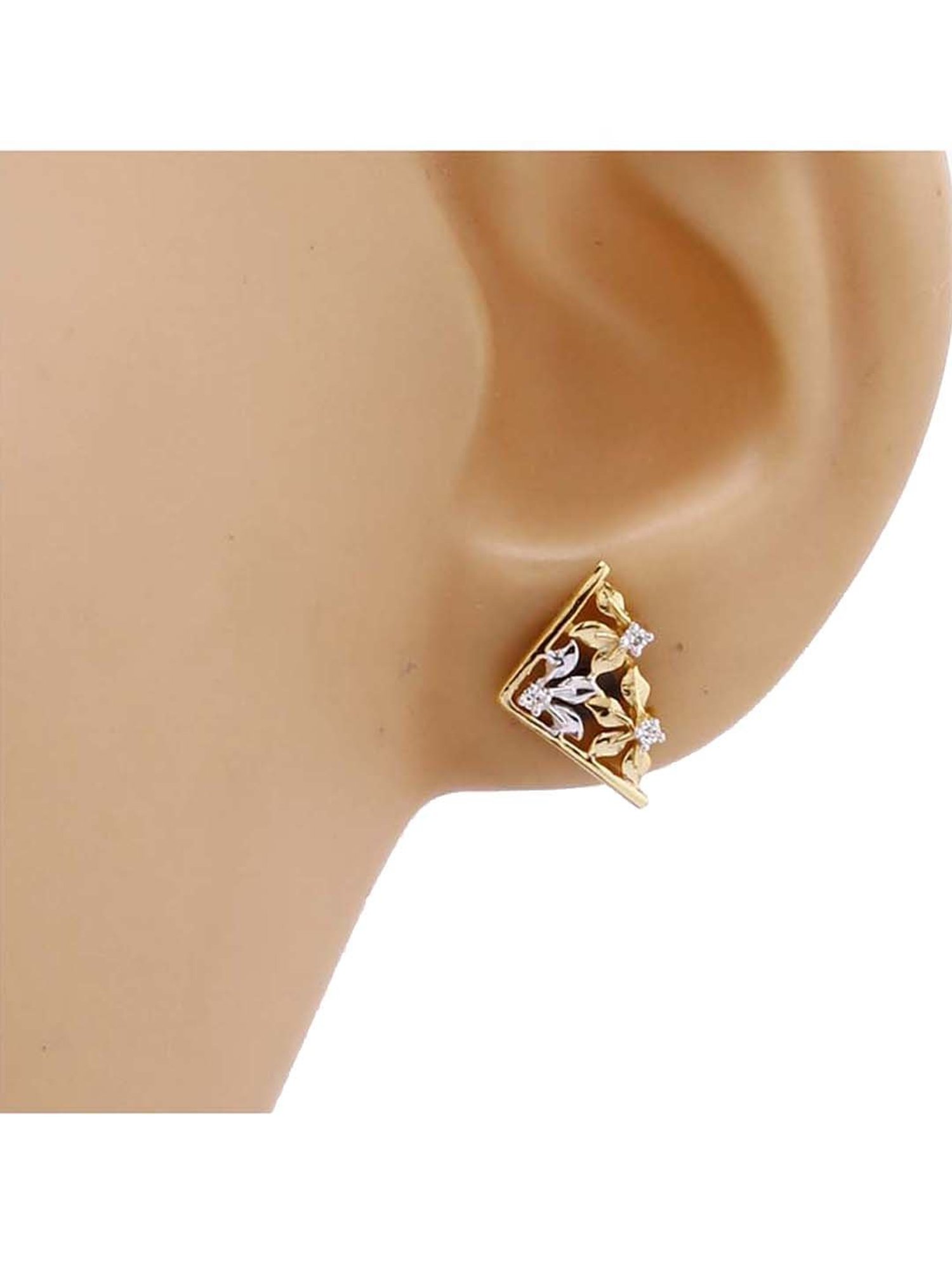 Waman Hari Pethe Jewellers 18k Gold & Diamond Earrings for Women