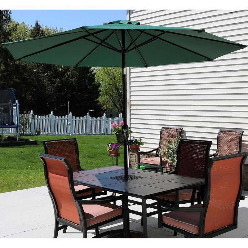 9' x 5' Rectangular Double Top Patio Outdoor Market Umbrella Emerald Green - Crestlive Products