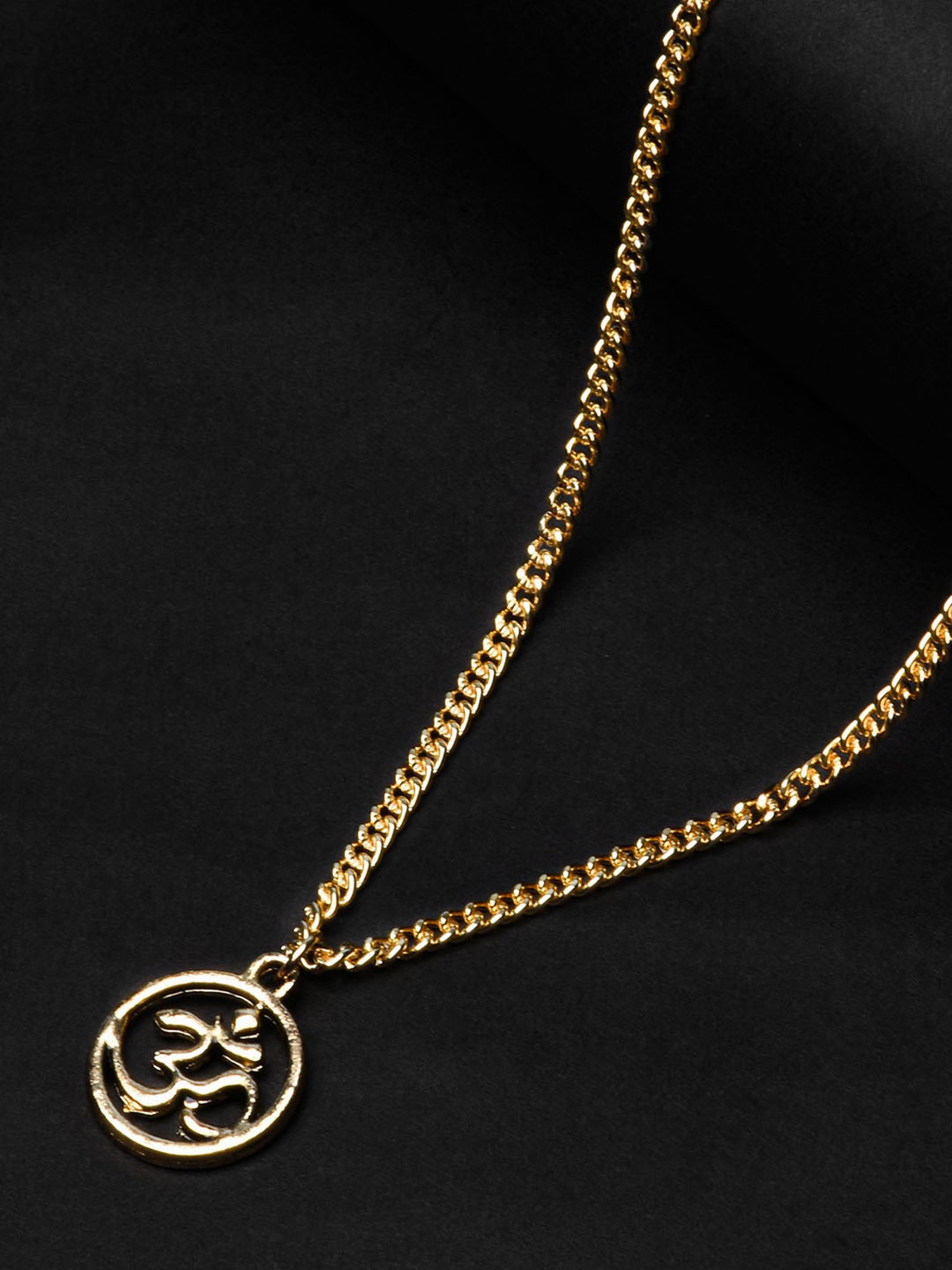 The Bro Code Silver-Plated OM Pendant Necklace for Men