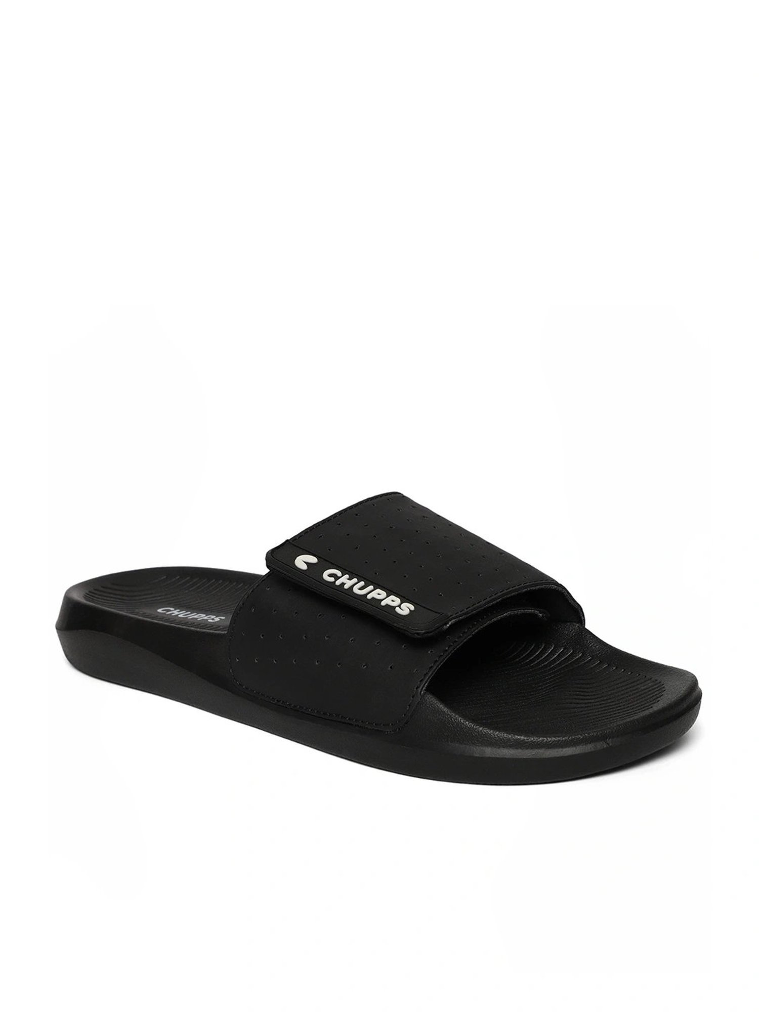 Chupps Men's Classic AirSoft Black Slides